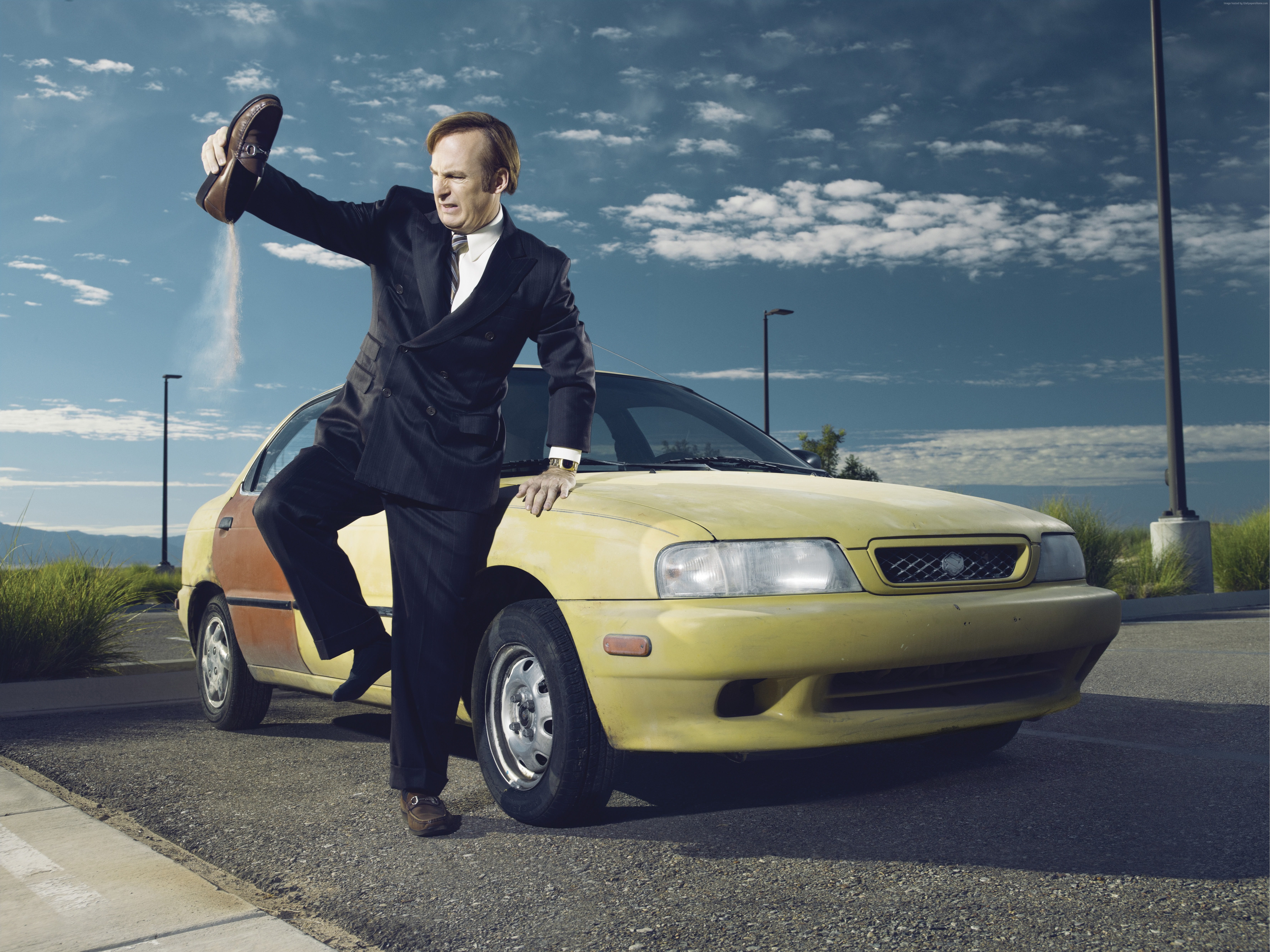 sky, day, motor vehicle, sunlight, 5K, one person, Better Call Saul, arms raised, mode of transportation, road, young adult, nature, casual clothing, transportation, HD Wallpaper