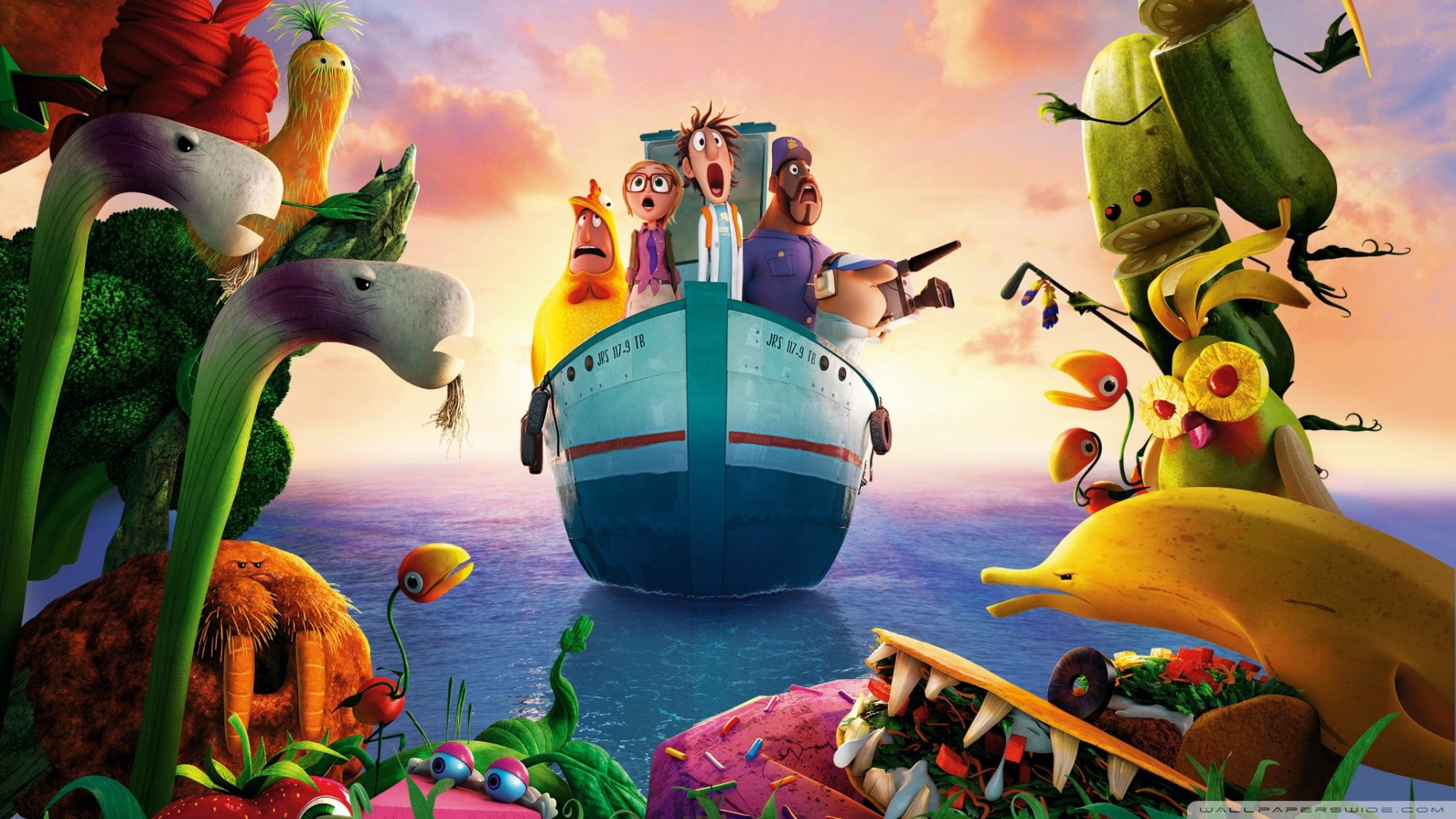 Cloudy with a Chance of Meatballs 2, animated movies, 1080P, HD Wallpaper