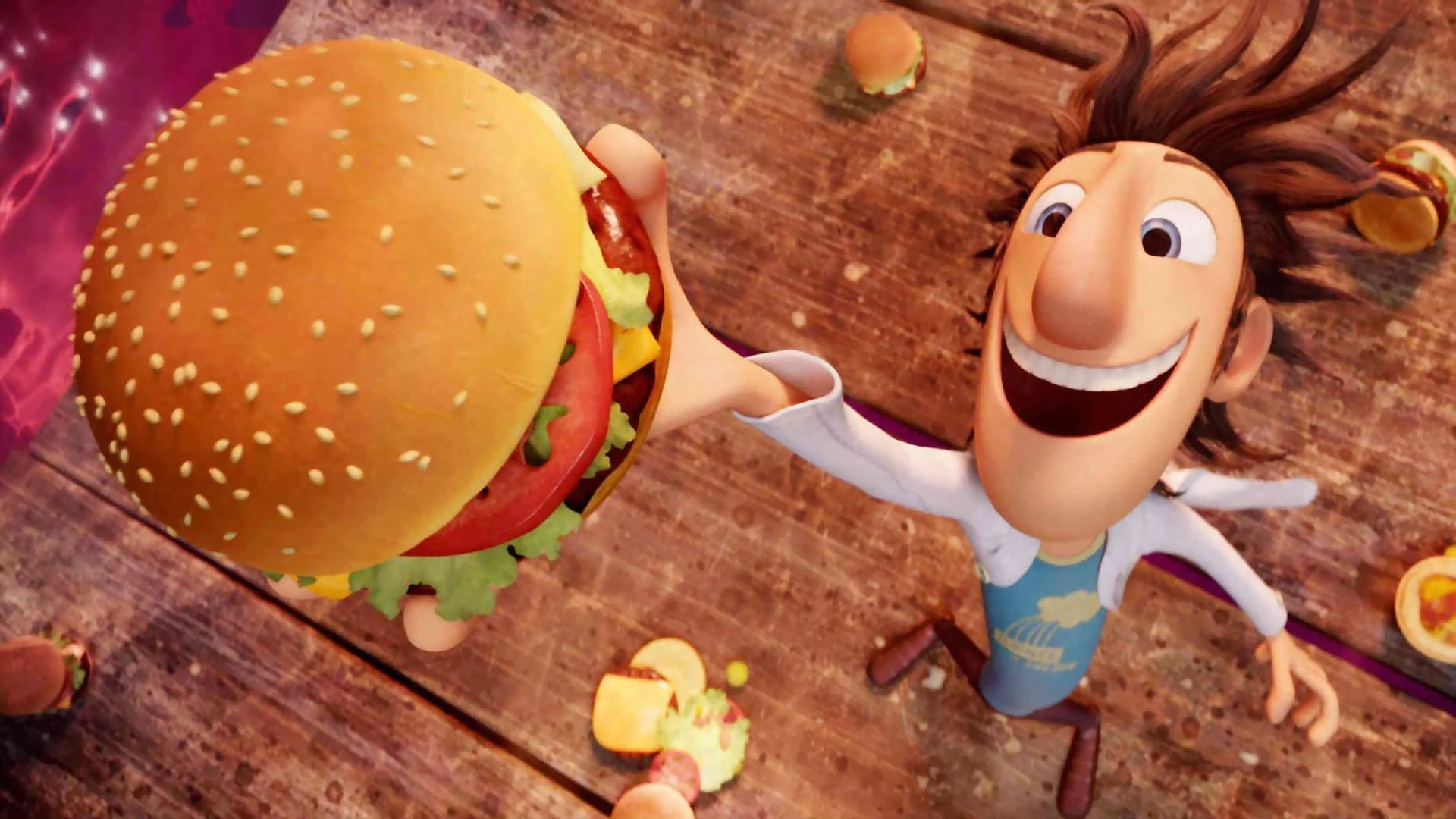 1080P, Cloudy With A Chance Of Meatballs, Flint Lockwood, Movie, HD Wallpaper