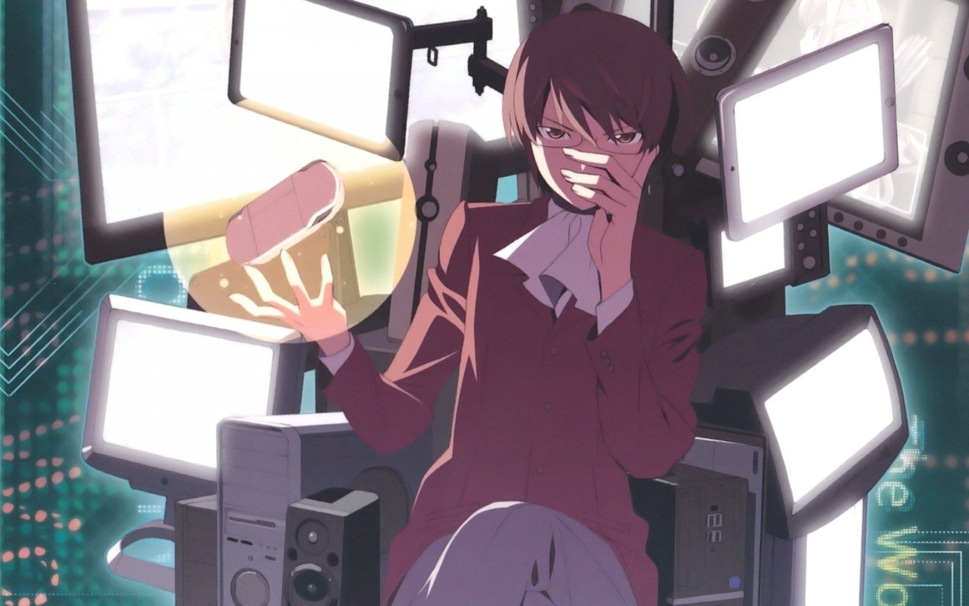 one person, human representation, day, occupation, communication, 1080P, human body part, window, technology, Keima Katsuragi, computer, Anime, indoors, HD Wallpaper