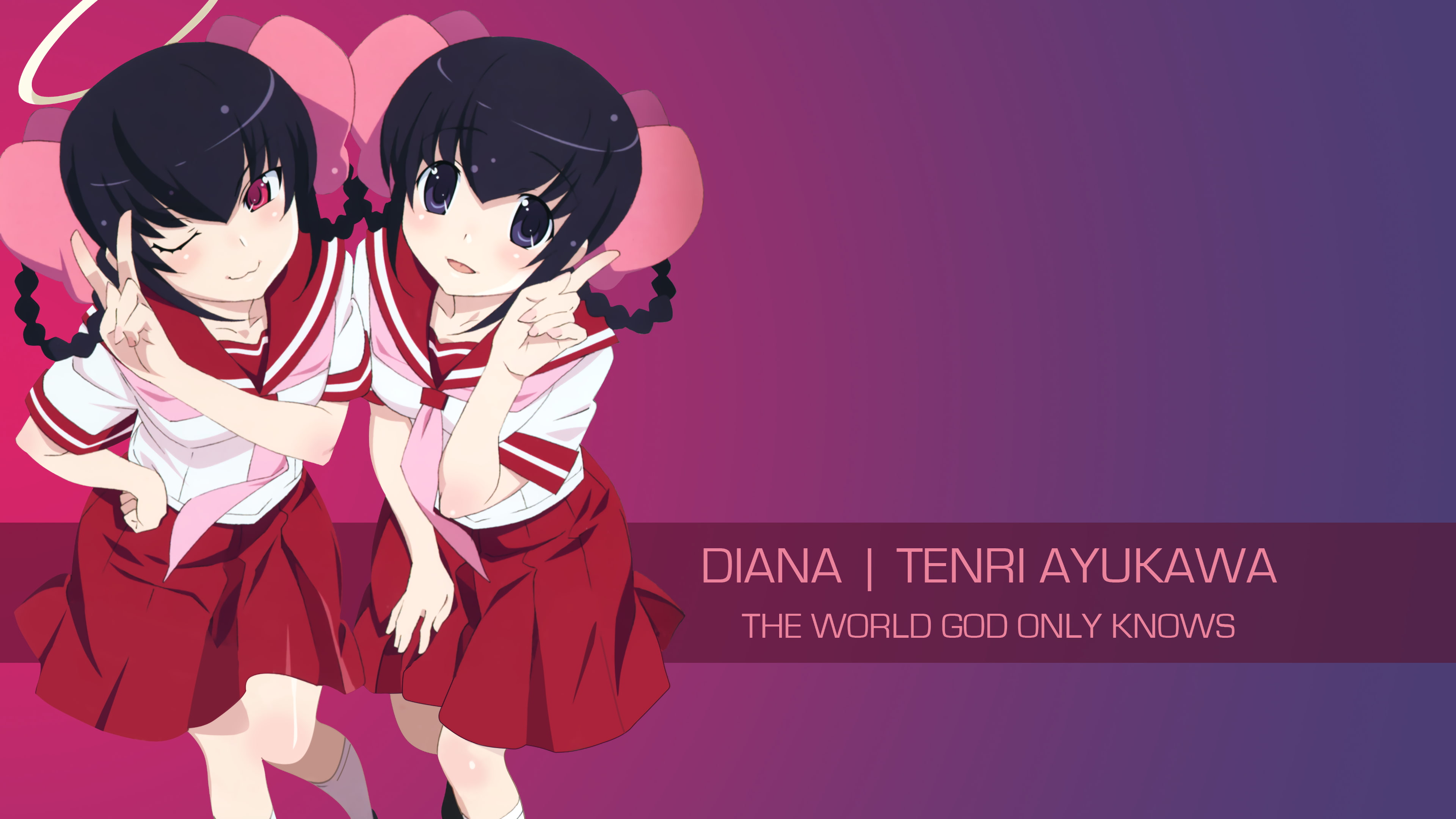 studio shot, real people, indoors, adult, people, childhood, women, Tenri Ayukawa, The World God Only Knows, clothing, front view, lifestyles, colored background, HD Wallpaper