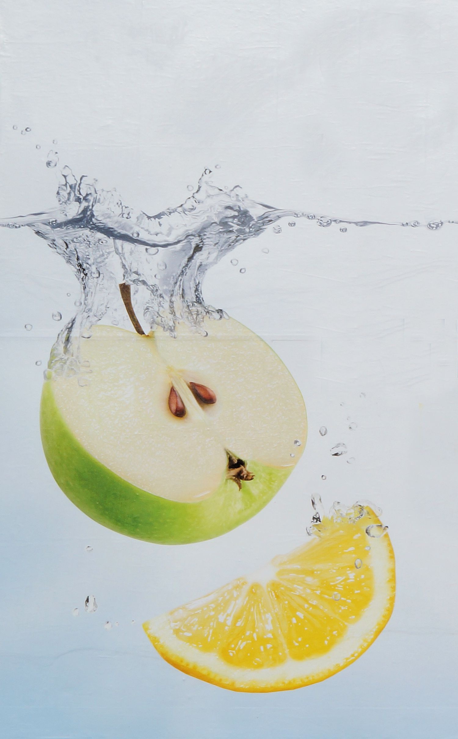 immersion, granny, advertising, close-up, still life, vitamins, citrus Fruit, cross section, splash, slice, juice, green, yellow, indoors, healthy Eating, Phone HD Wallpaper