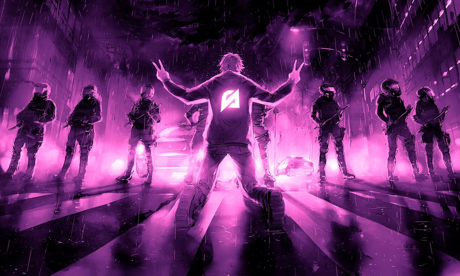 music, real people, technology, anime, pink, 720P, enjoyment, indoors, people, simple, group of people, dubstep, architecture, simple background, crowd, HD Wallpaper