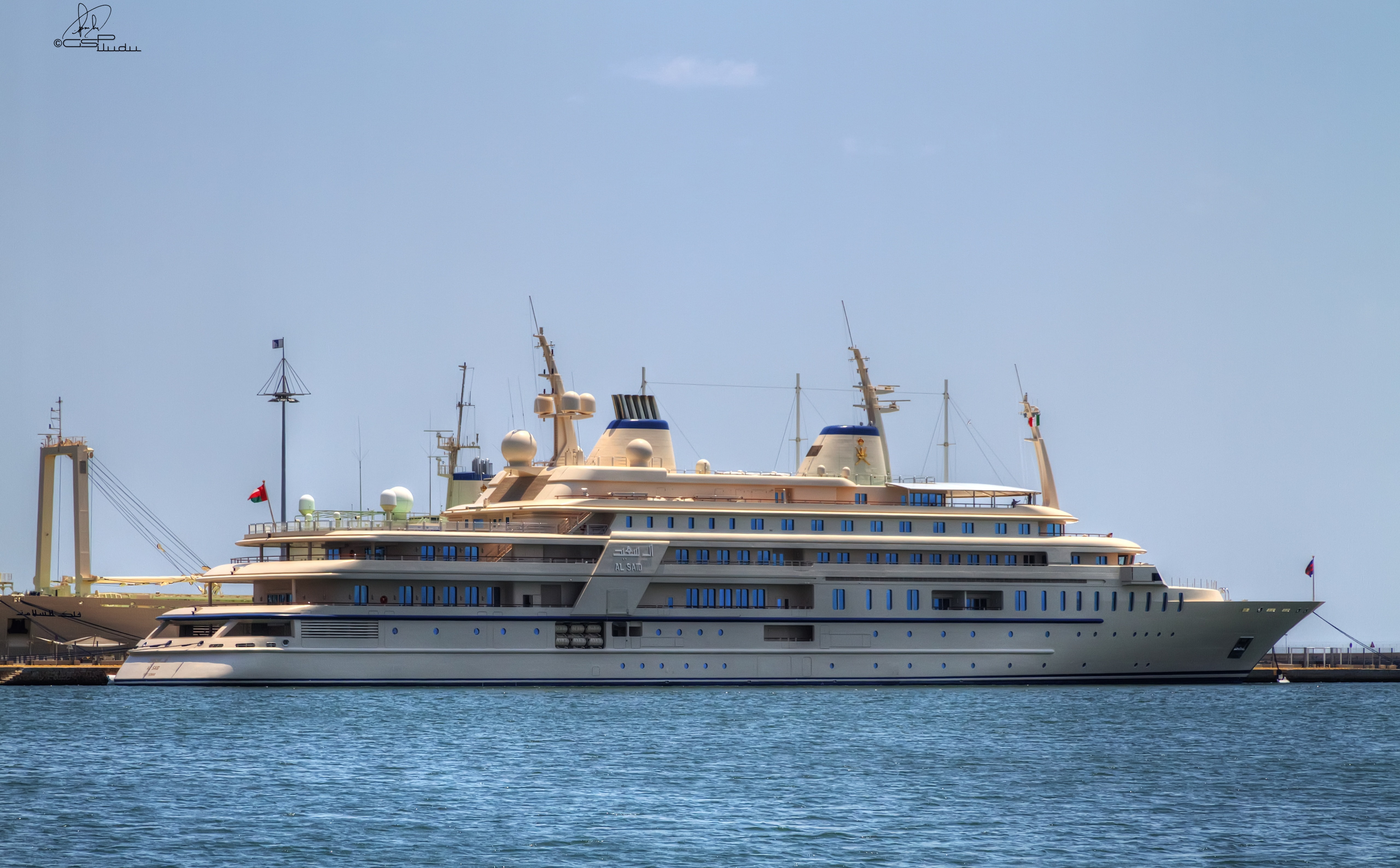 cagliari, nature, qaboos, oman, architecture, Italy, al, Said, lurssen, sardegna, Harbor, day, cruise ship, Yacht, 5K, Other, passenger craft, Ship, outdoors, HD Wallpaper