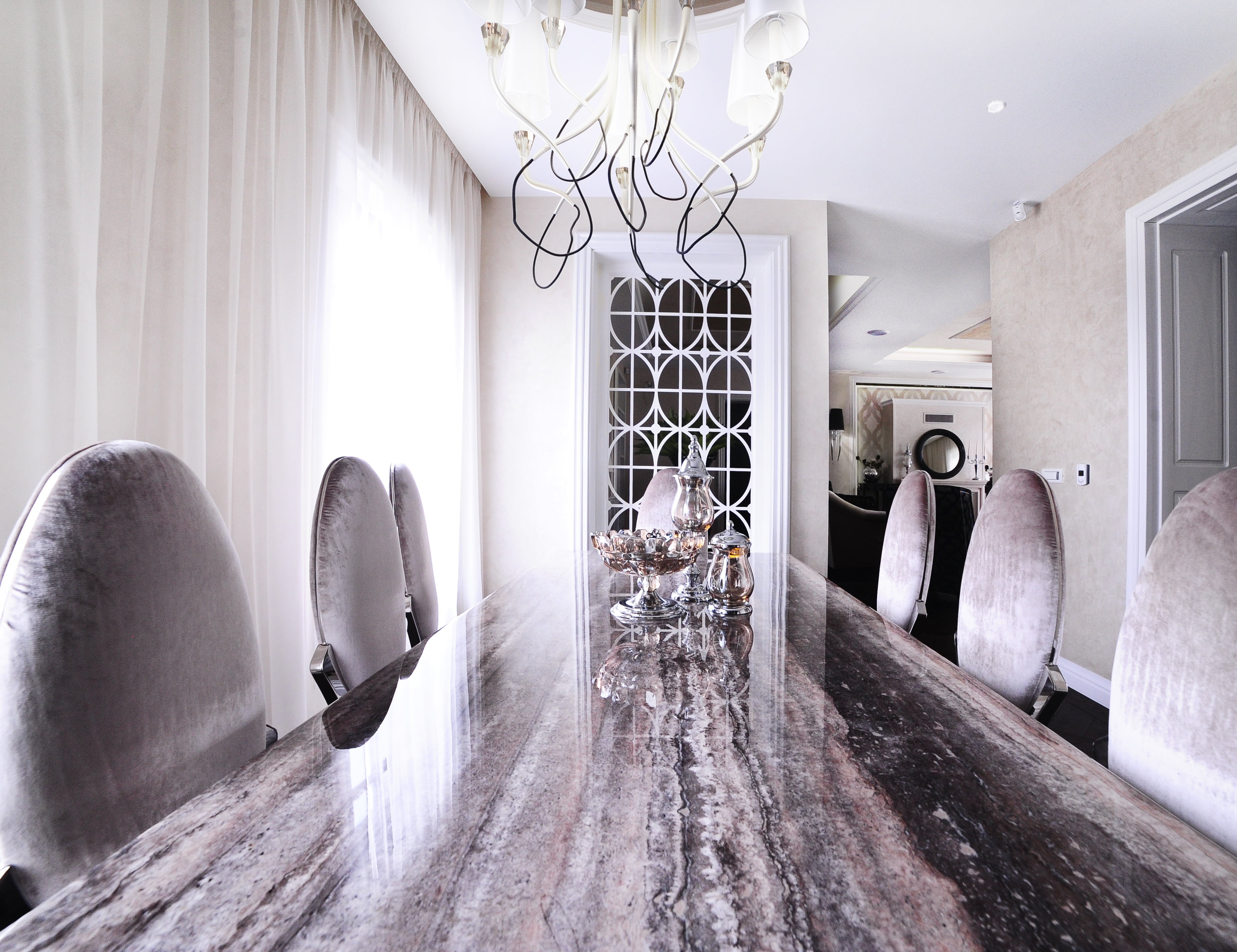 luxury, home, 2K, indoors, architecture, modern, furniture, glass, wealth, seat, no people, table, white color, wood - material, design, elegance, domestic room, HD Wallpaper