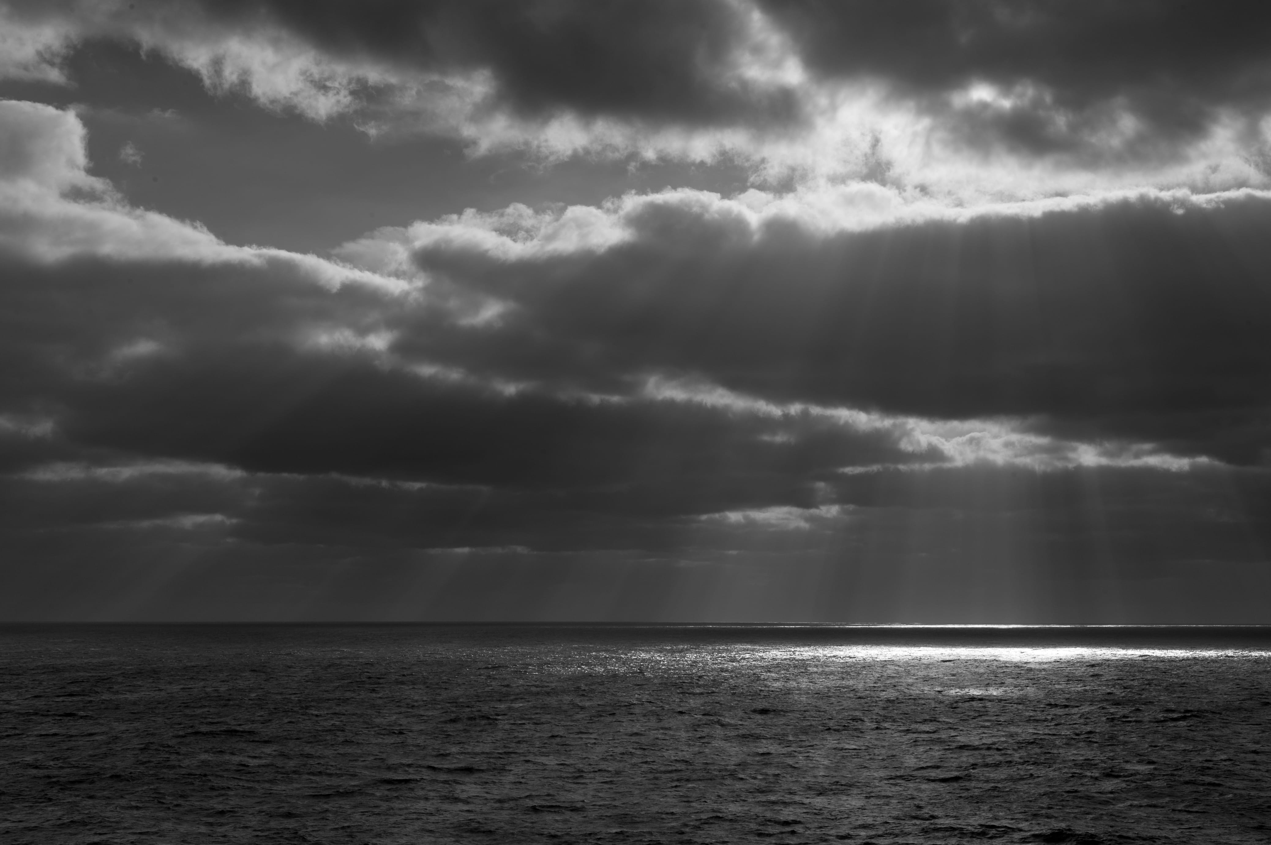 cargo vessel travel, white, no people, sea, cloud - sky, sunlight, horizon over water, sky, 4K, weather, water, highlight, filtered, travel, scenics - nature, HD Wallpaper
