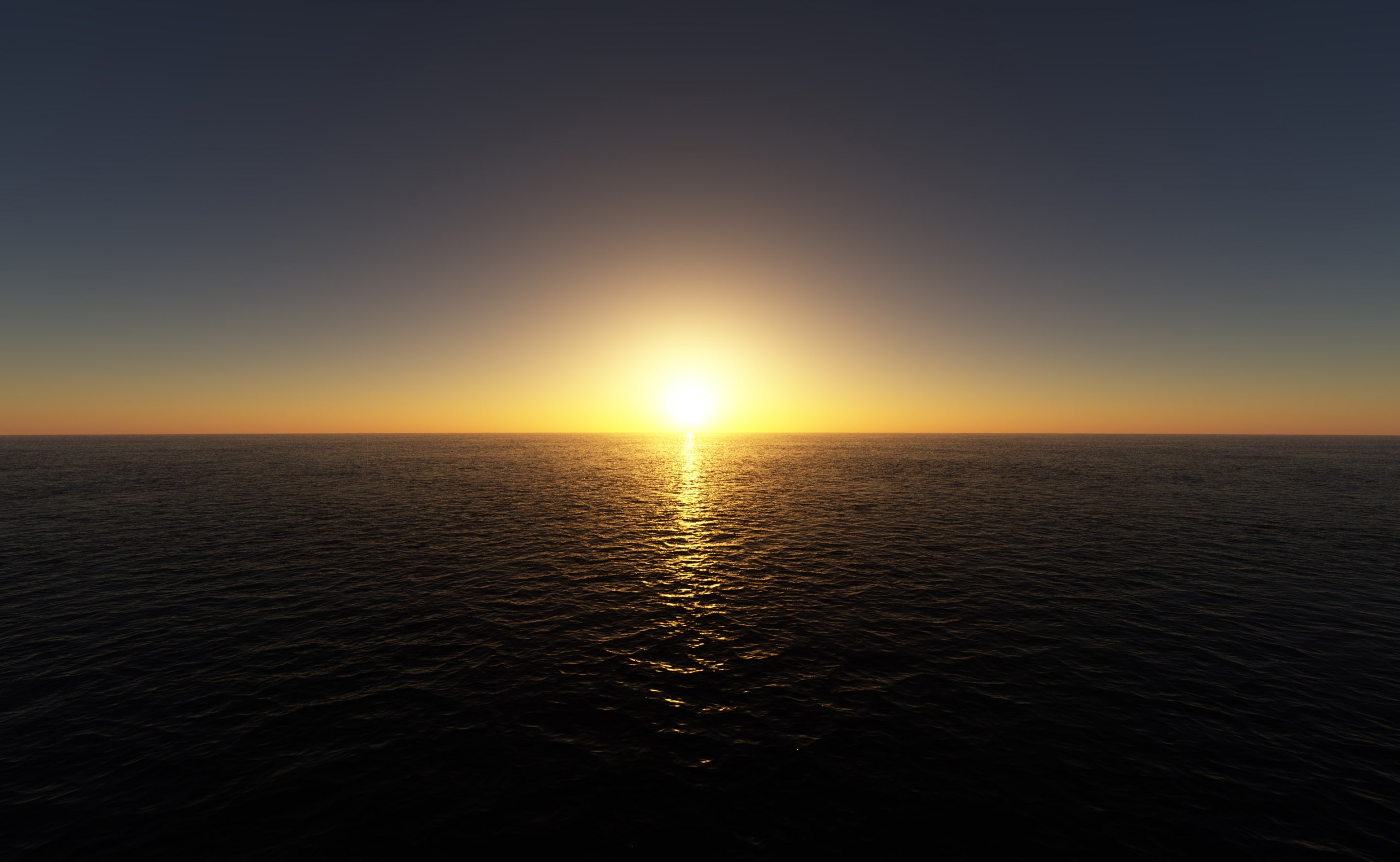 no people, tranquil scene, scenics - nature, horizon, horizon over water, copy space, sky, Clear, reflection, sunlight, Nature, Sunset, sea, water, tranquility, HD Wallpaper