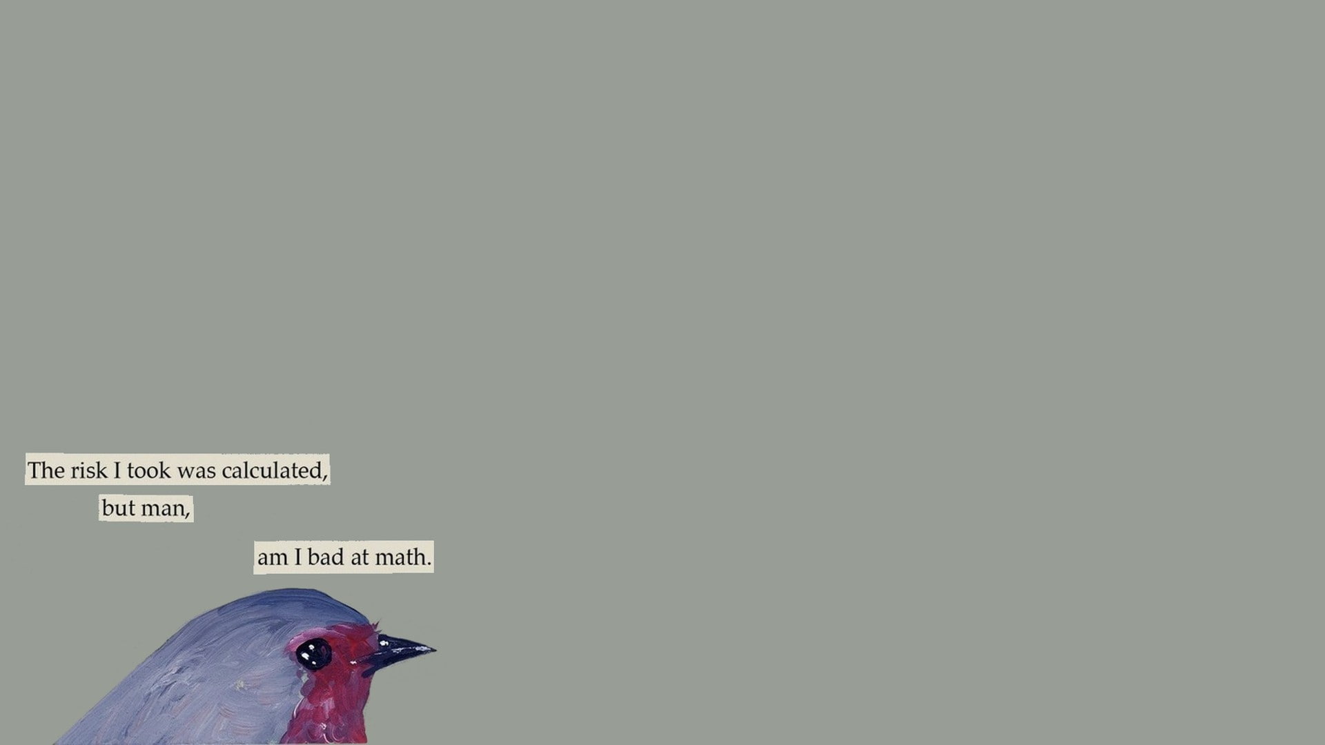 sentence, minimalism, 1080P, background, simple, bird, humor, simple background, HD Wallpaper