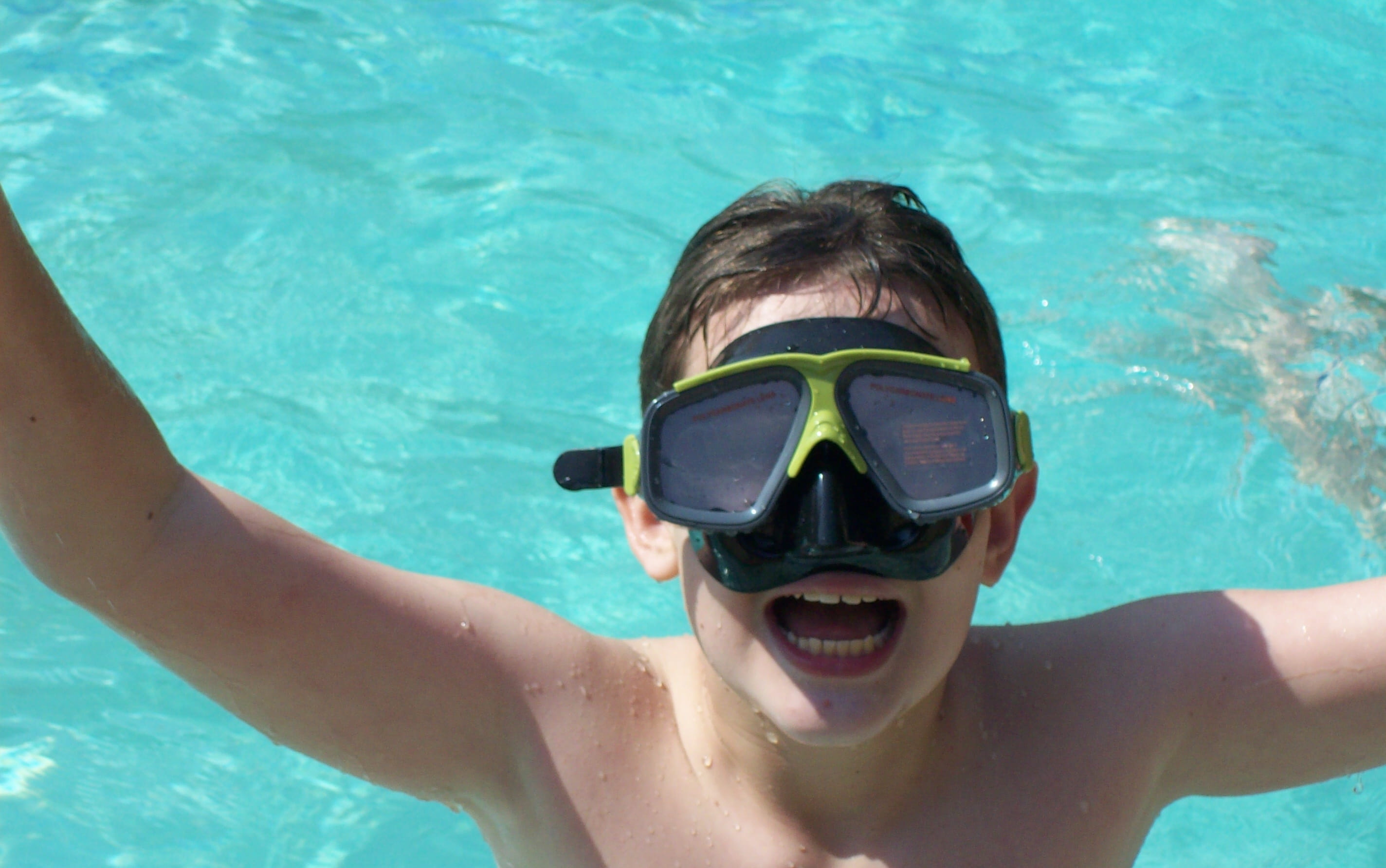Diving, development, goggles, wearing, headshot, swim, fun, Child, real people, leisure activity, vacation, sunlight, swimming goggles, cute, swimwear, HD Wallpaper