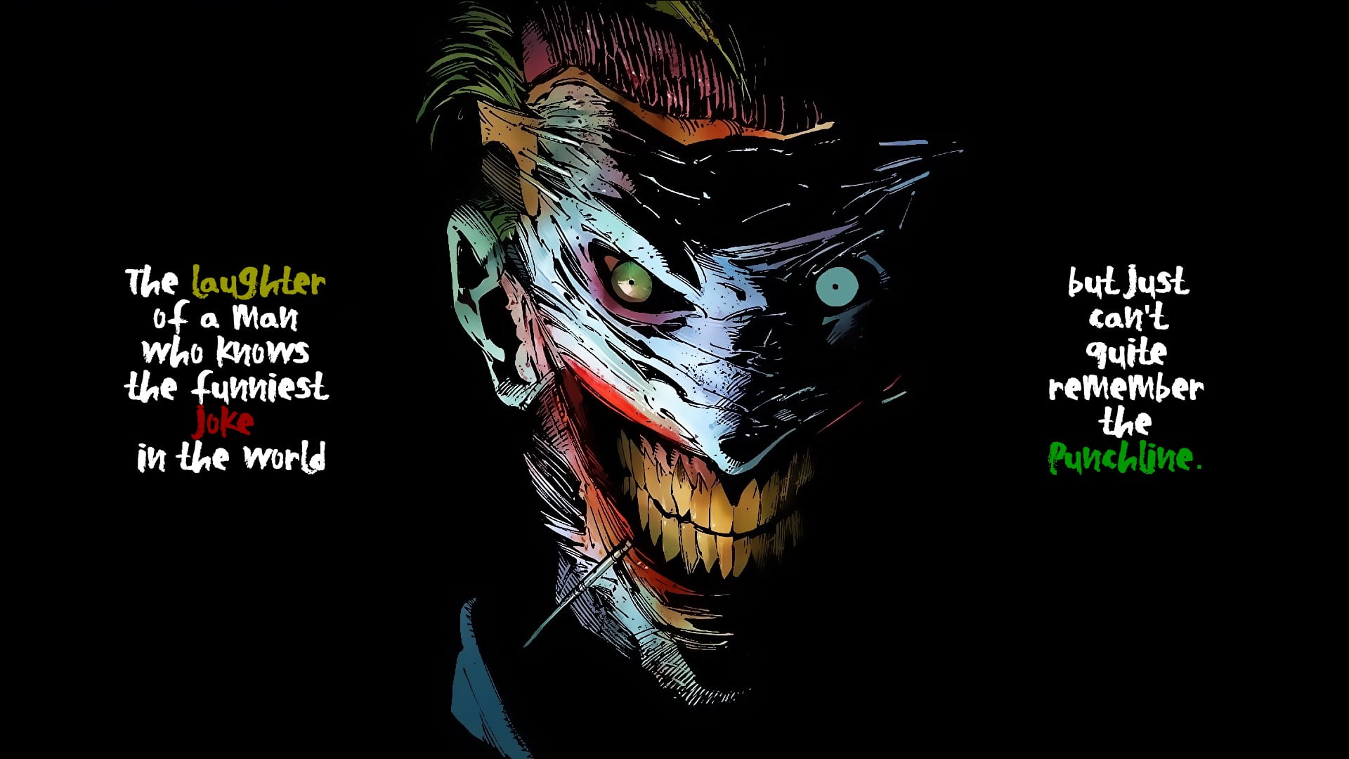 communication, illustration, creativity, art and craft, quote, craft, 1080P, night, indoors, copy space, Joker, representation, studio shot, black background, HD Wallpaper
