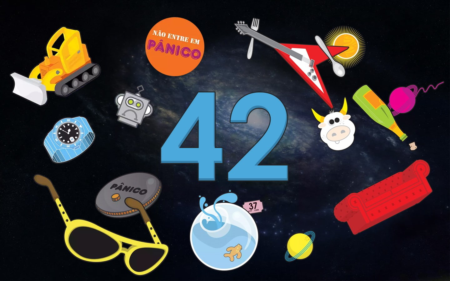 literature, 42, 720P, numbers, The Hitchhikers Guide to the Galaxy, HD Wallpaper