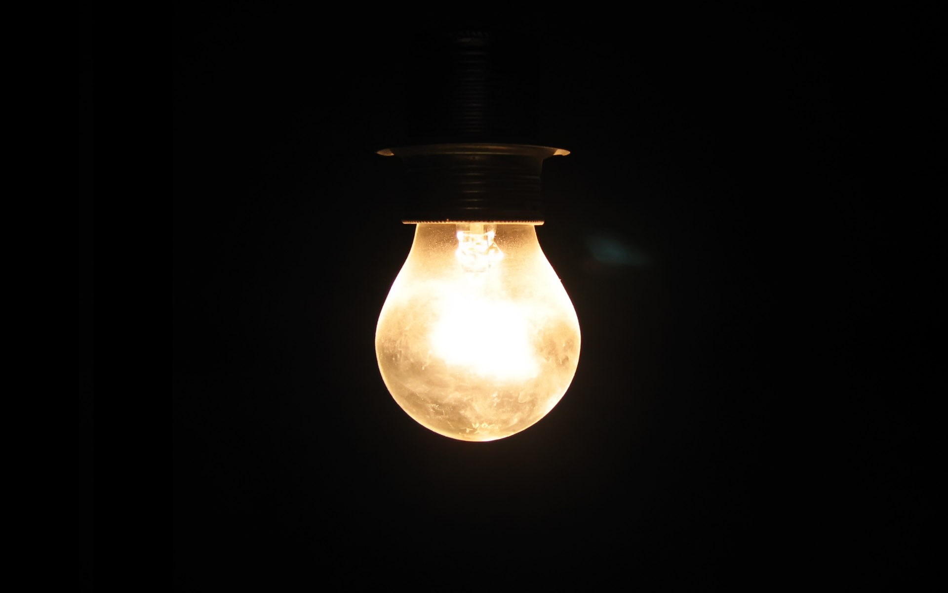 simple background, minimalism, 1080P, technology, lights, lightbulb, dark, HD Wallpaper