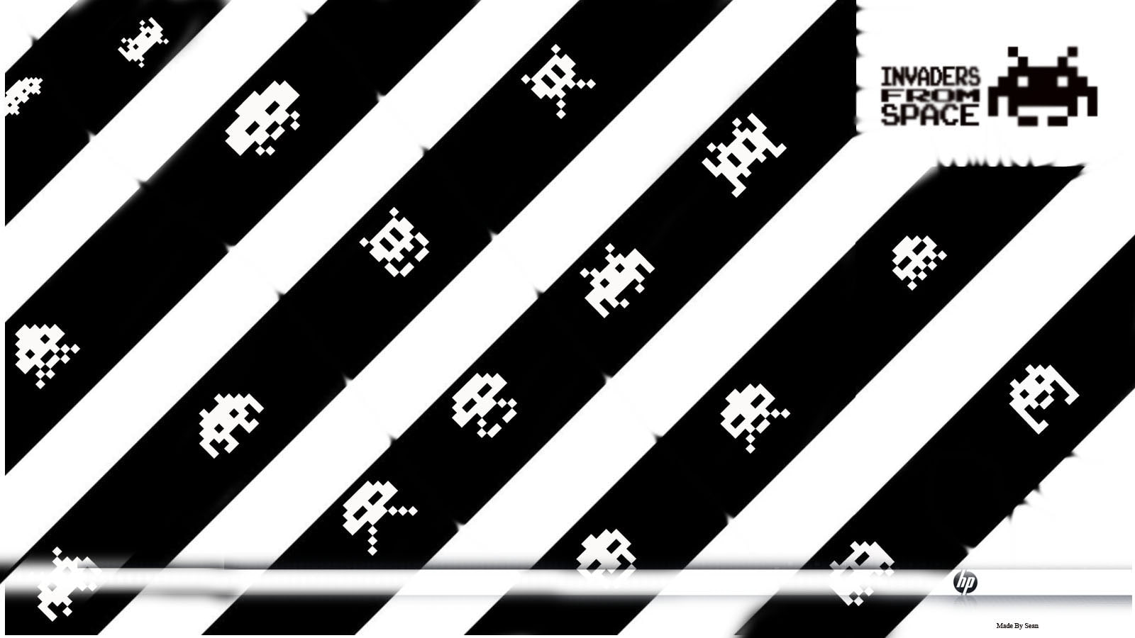 Hp, 720P, aliens, alien, art, Custom, hewlett packard, hd, black and white, technology, HD Wallpaper