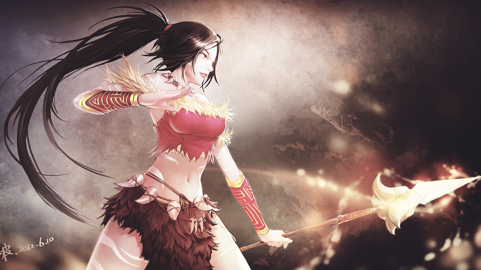 720P, anime, Nidalee (League of Legends), brunette, League of Legends, video games, anime girls, HD Wallpaper