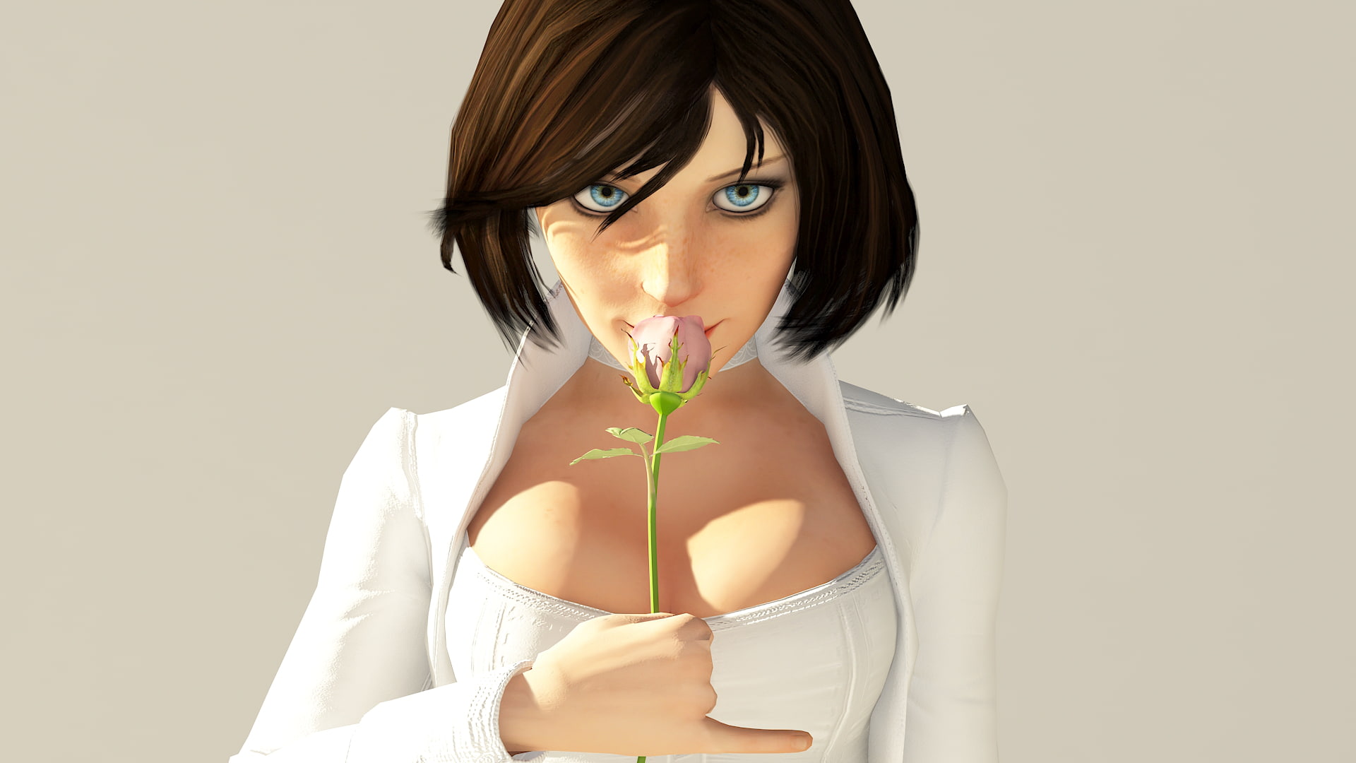 video games, 1080P, infinite, elizabeth, flower, hd, rose, bioshock, HD Wallpaper