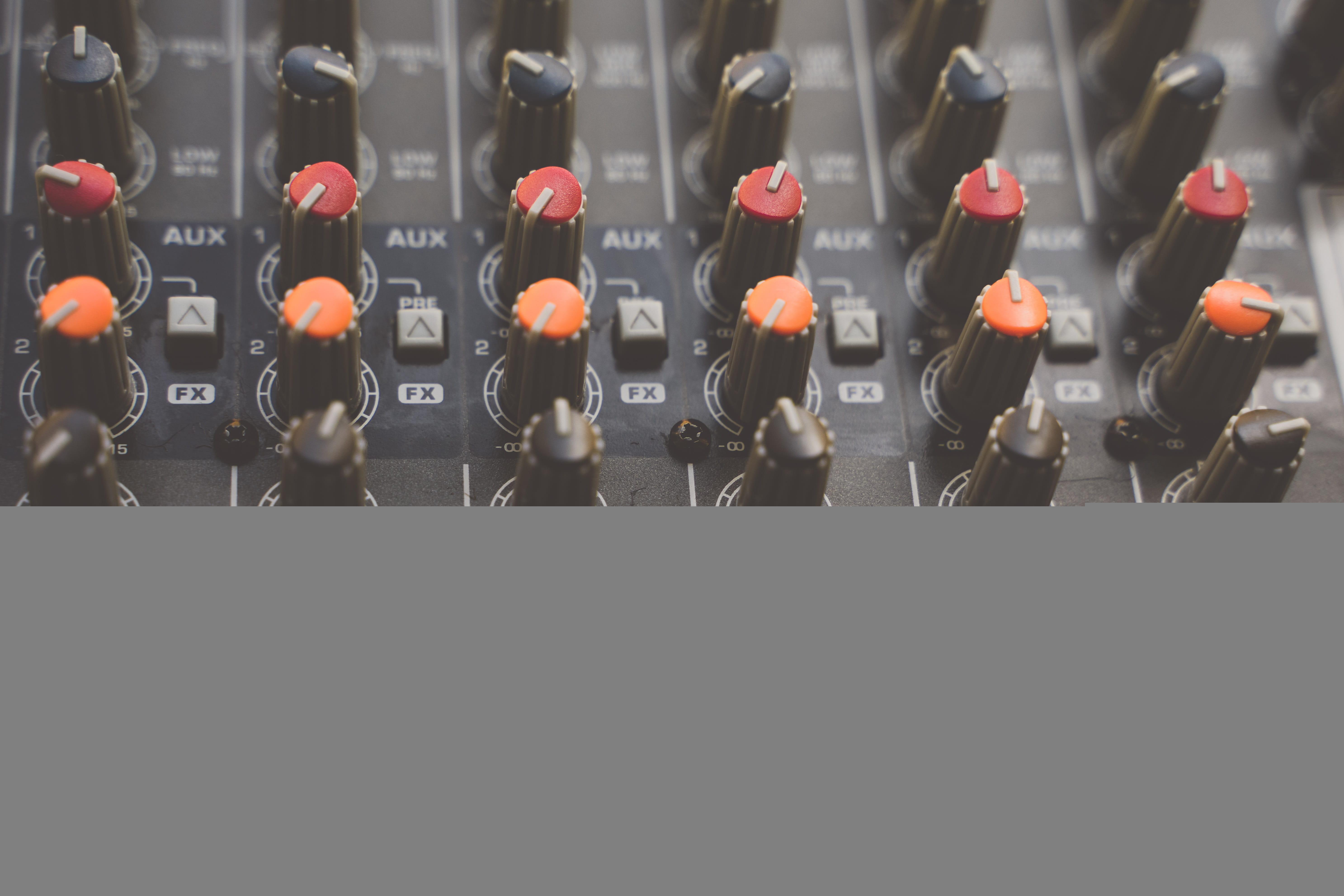 selective focus, birthday party, mixer, technology, indoors, audio, buttons, recording, computer, computer key, close-up, volume, 5K, podcasts, red, in a row, HD Wallpaper
