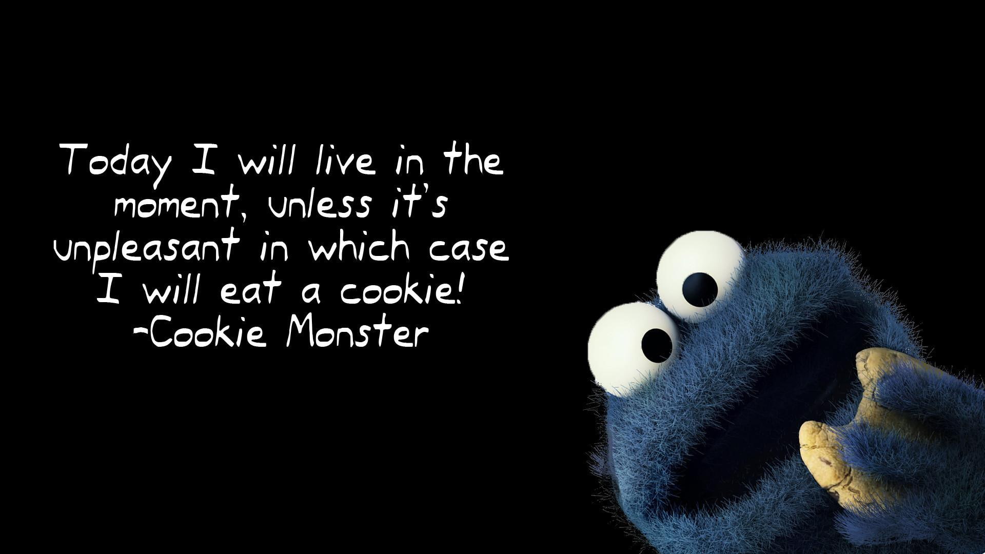 quote, 1920x1080, quotes, cookie monster, cookie, monster, monsters, 1080P, HD Wallpaper