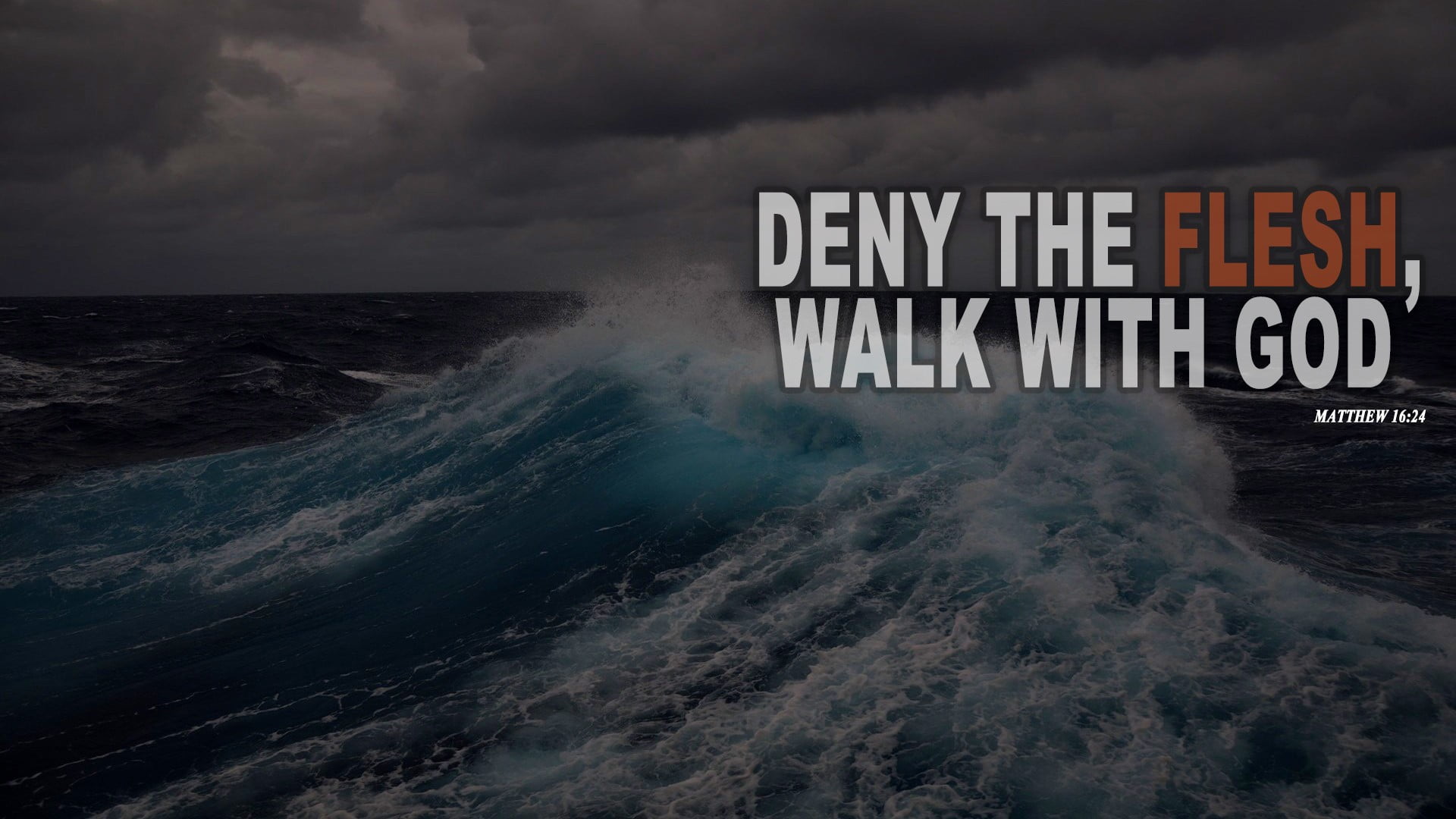 power in nature, flesh, inspirational, horizon over water, text, warning sign, storm, God, water, Holy Bible, 1080P, no people, motion, communication, HD Wallpaper