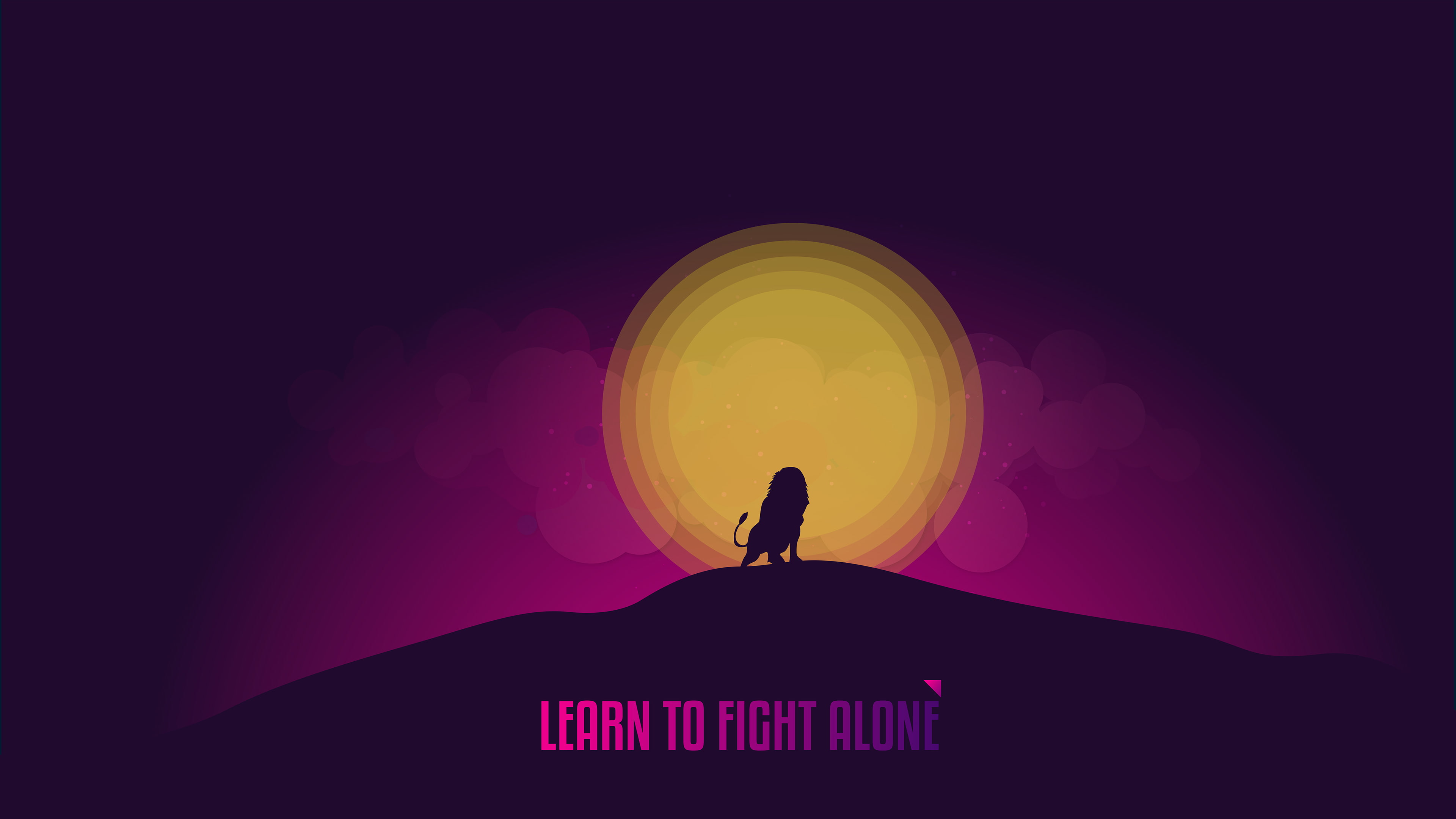 4K, Fight Alone, Inspirational quotes, Minimal, 4K, HD Wallpaper