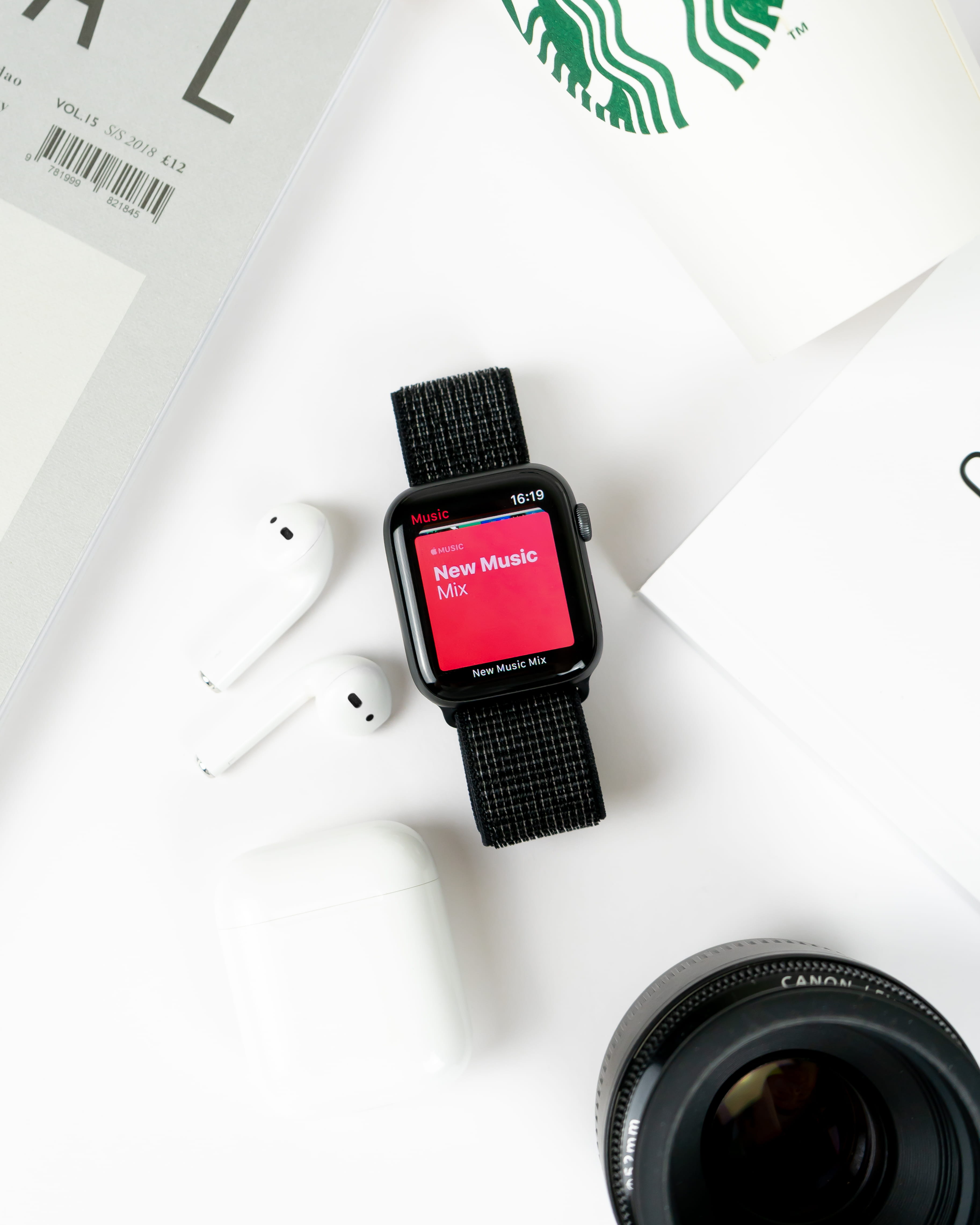 nike edition, minimal, photographic equipment, studio shot, setup, essential, technology, gray, airpod, office, high angle view, still life, aluminum, western script, Phone HD Wallpaper