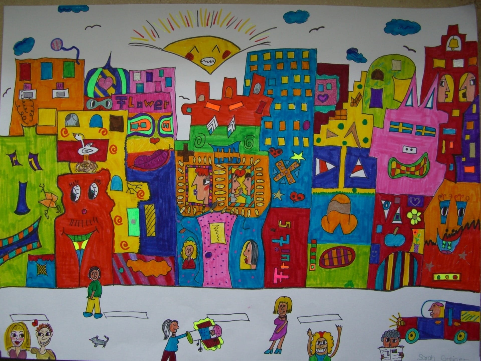 wall - building feature, male likeness, representation, Colorful, no people, variation, letter, art and craft, human representation, students work, communication, HD Wallpaper