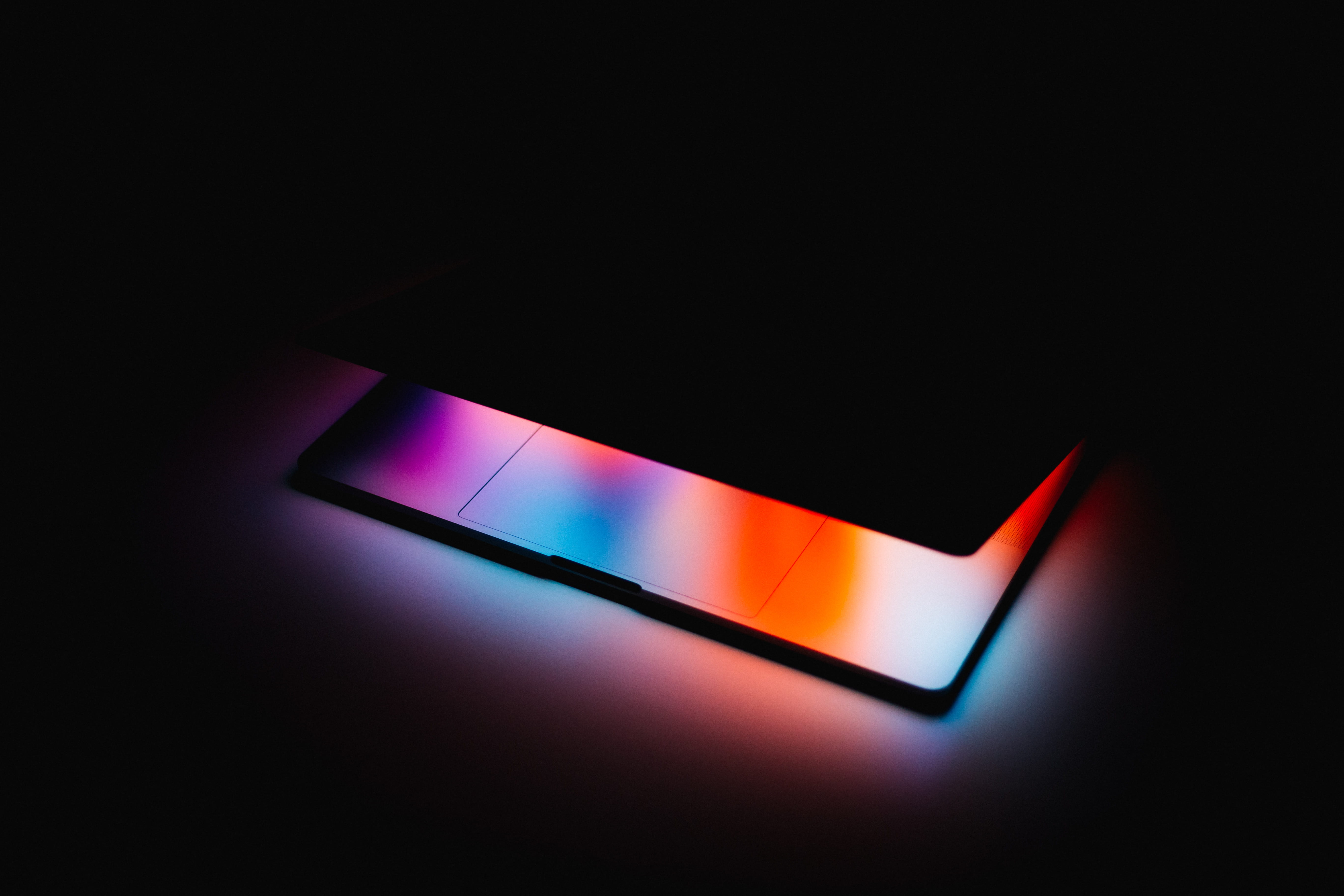 light - natural phenomenon, education, no people, 5K, laptop, computer, science, macbook, dark, abstract, multi colored, scientific experiment, screen, HD Wallpaper