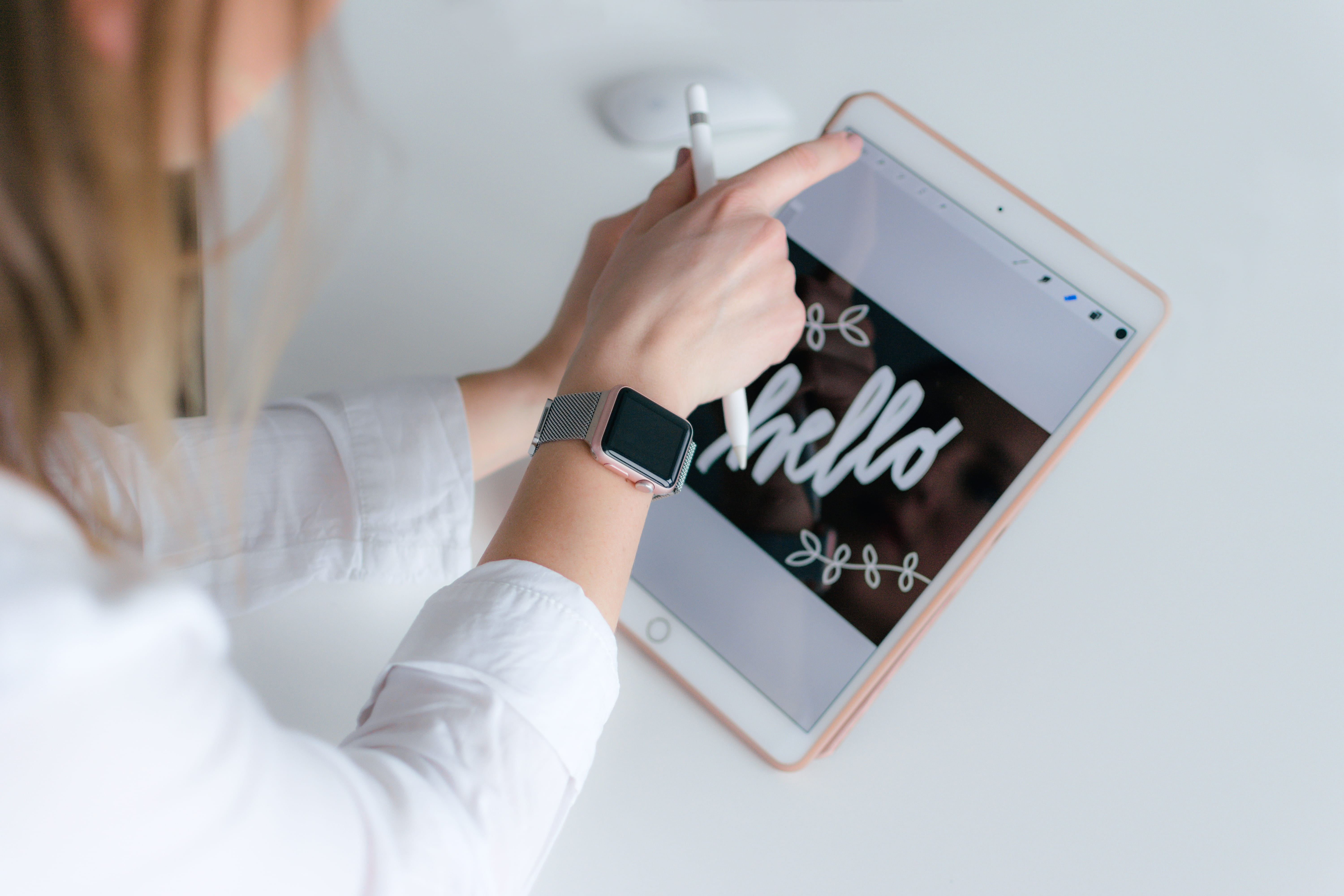 design, connection, planning, wireless, close-up, women, pen, one person, apple, pencil, text, detail, wireless technology, gold, electronics, indoors, HD Wallpaper