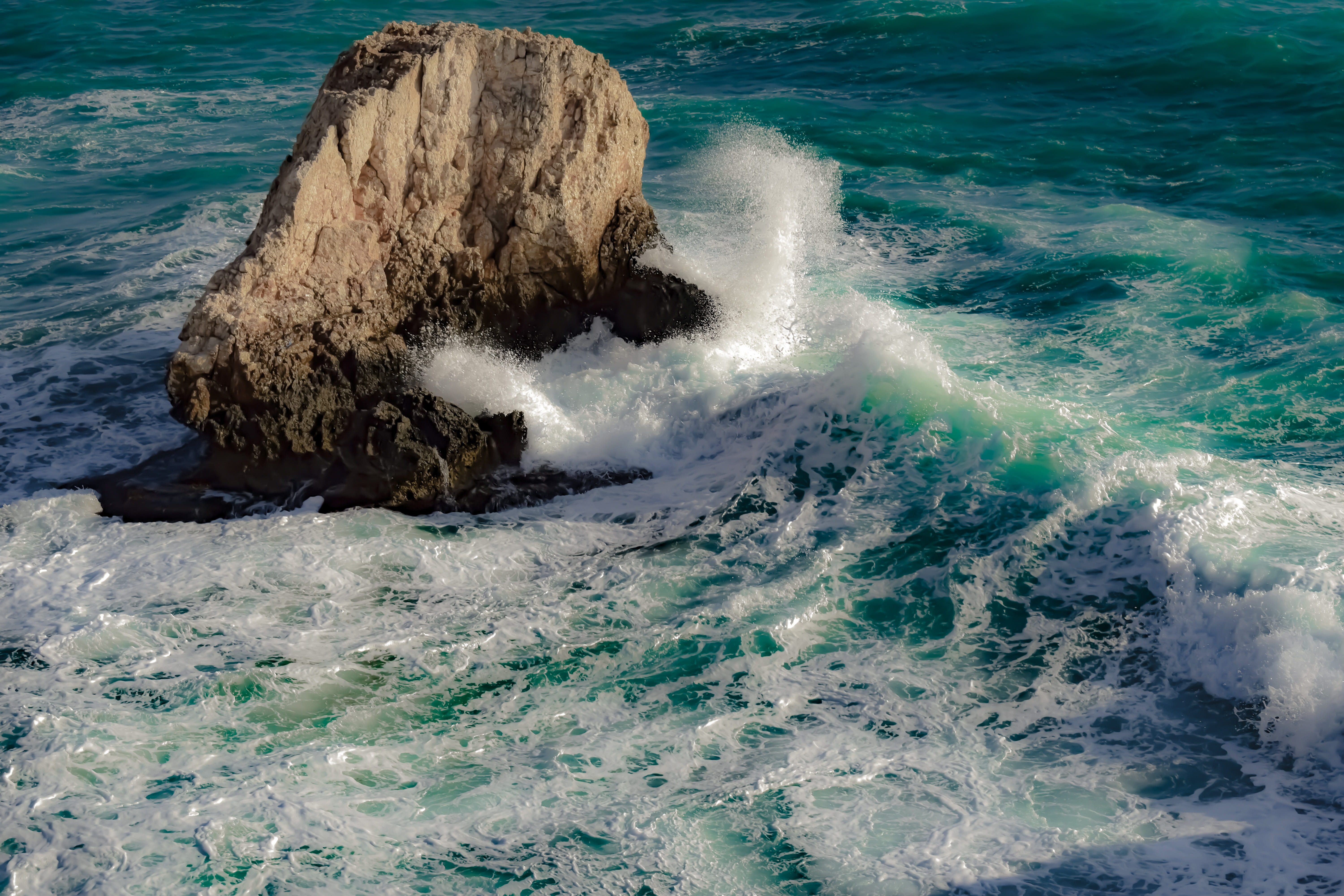 rock, power in nature, splashing, nature, beauty in nature, hitting, power, surf, wind, force, rock formation, cyprus, crash, rock - object, wave, waves, HD Wallpaper
