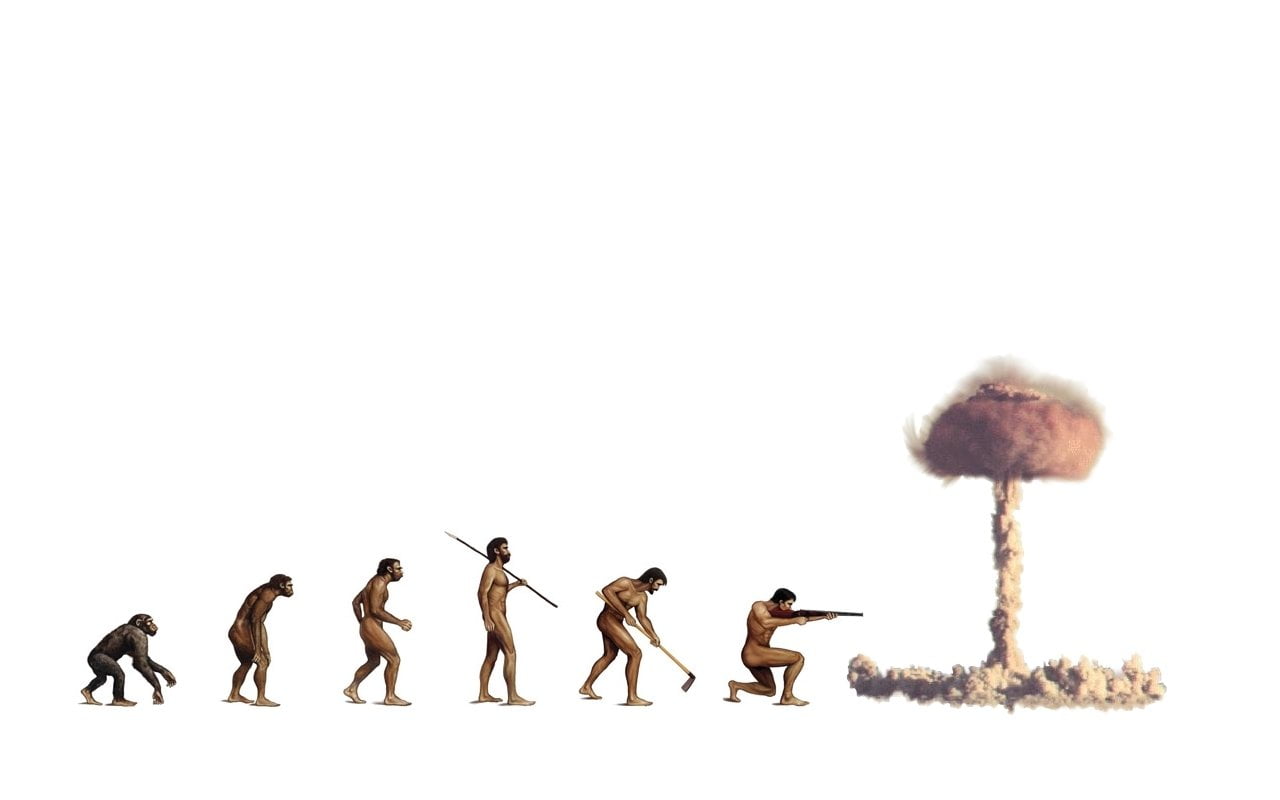 art and craft, domestic, group of animals, creativity, Bomb, Monkey, studio shot, Unknown, clear sky, group of people, domestic animals, Human, Evolution, HD Wallpaper