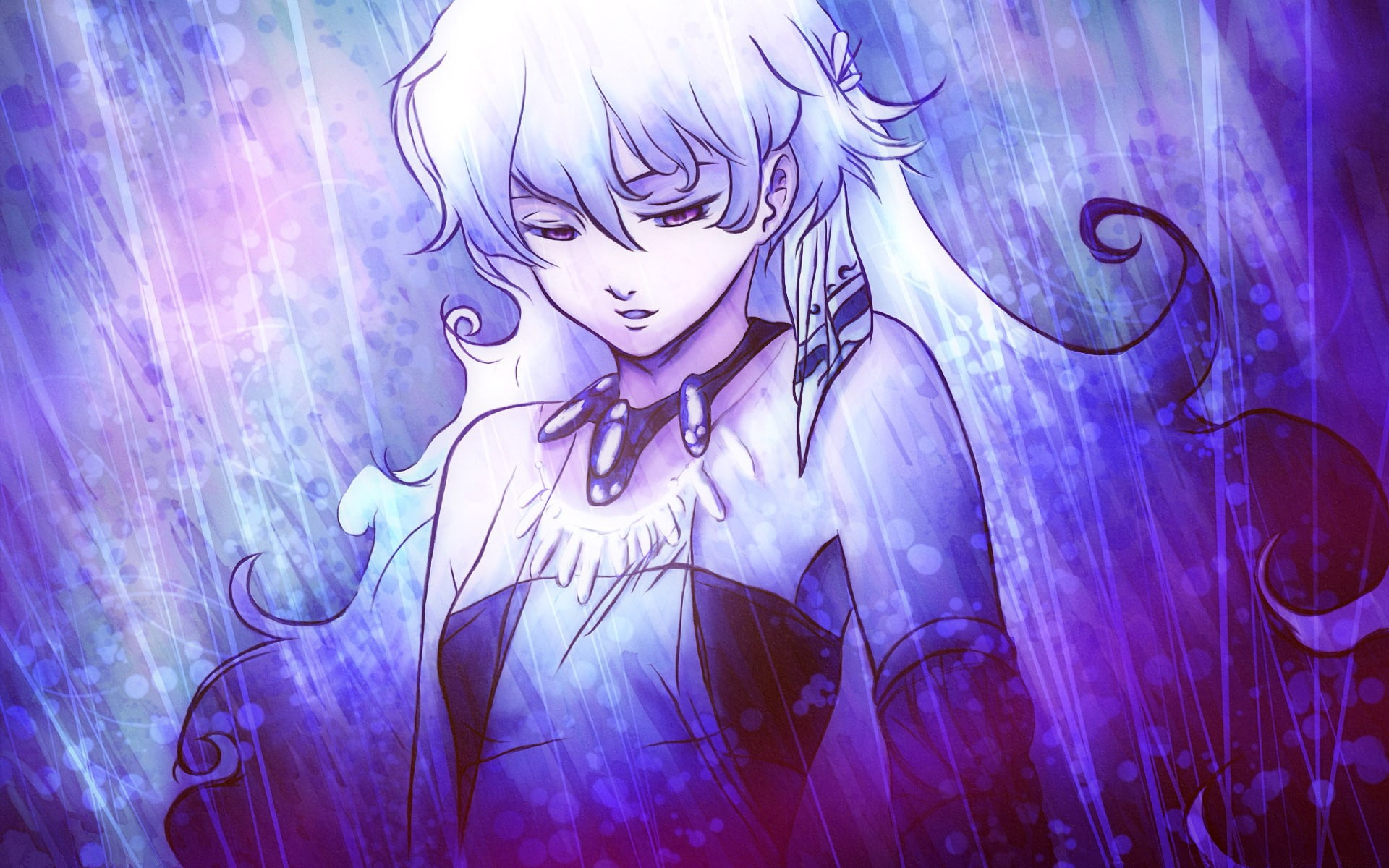 glass - material, art and craft, haired, purple, Tengen Toppa Gurren Lagann, digital composite, representation, female likeness, 1080P, character, HD Wallpaper