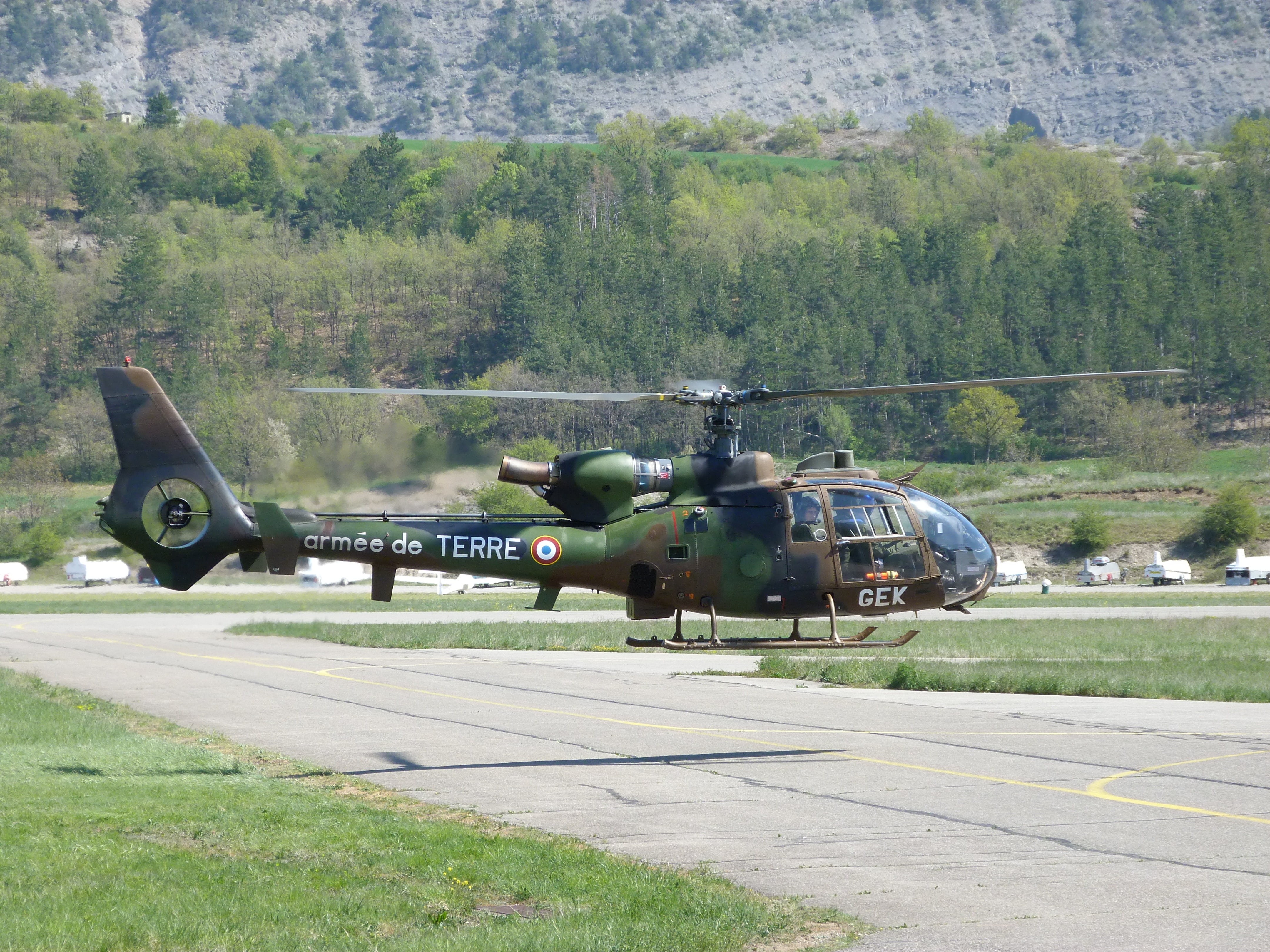 government, military airplane, nature, airport, air Force, gazelle alat, plane, 4K, day, no people, light aviation, rotor, tree, take off, helicopters, HD Wallpaper