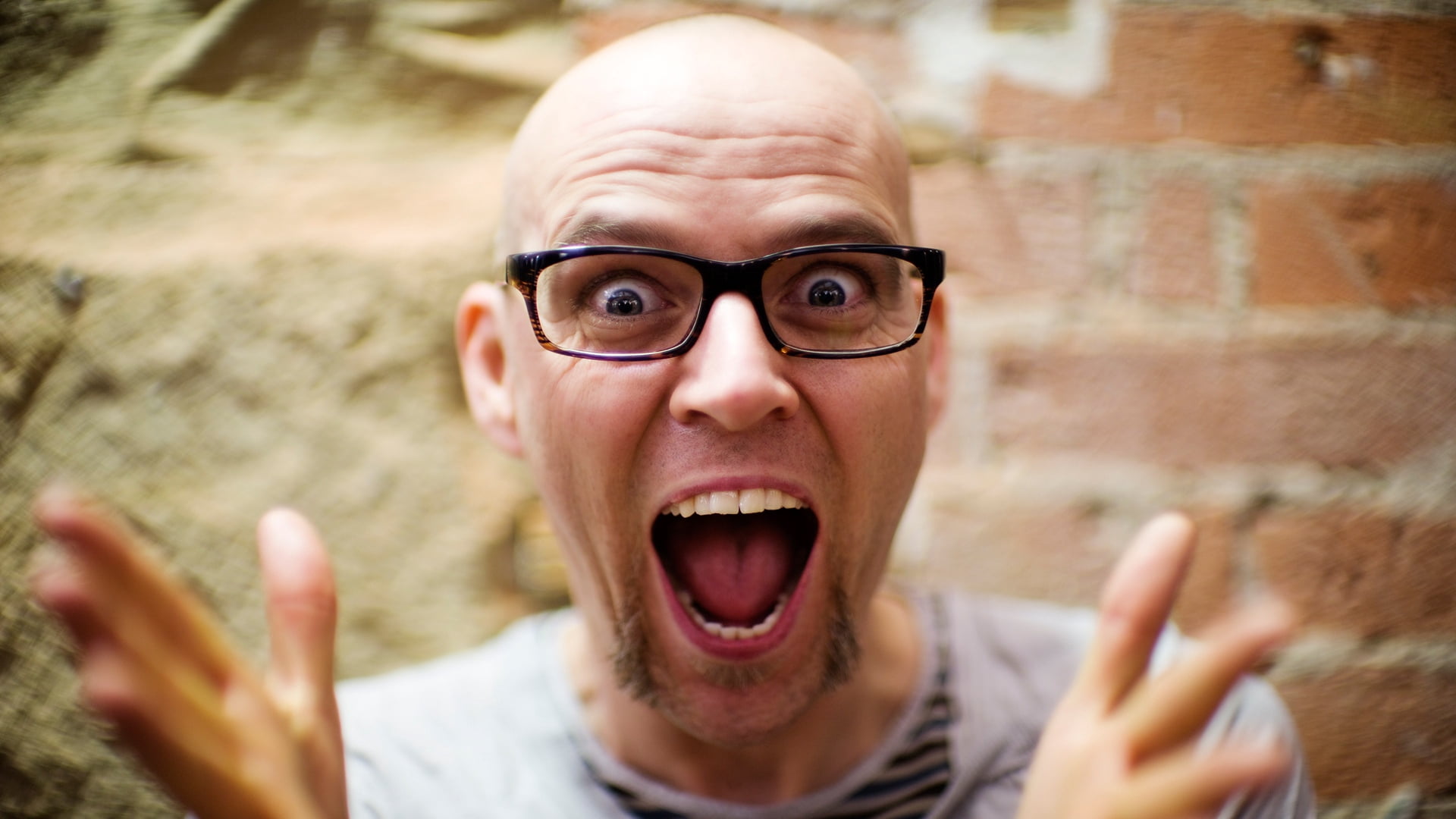 males, fun, mouth, caucasian Ethnicity, front view, mental Illness, feelings And Emotions, emotion, close-up, headshot, glasses, frames, anger, eyeglasses, HD Wallpaper