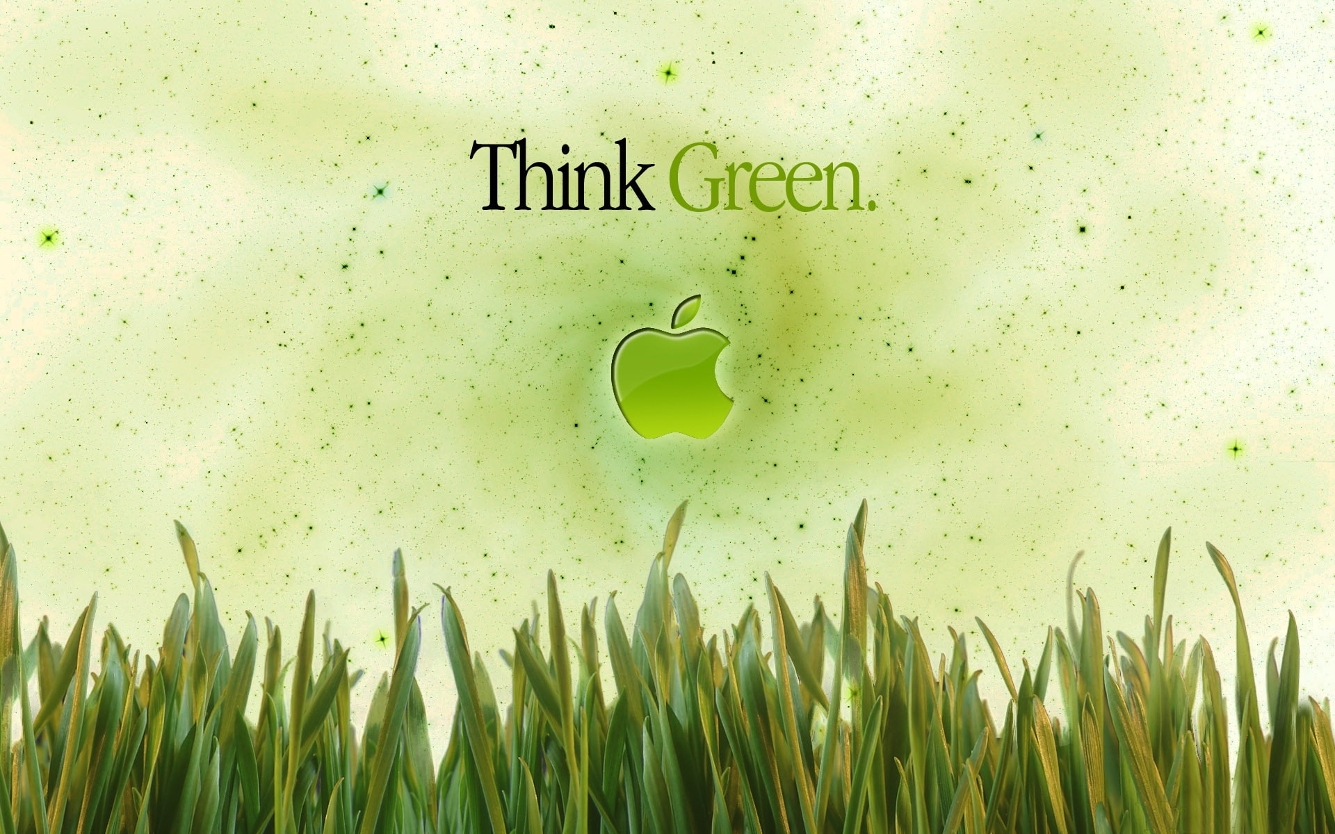 Green, Think, 1080P, Apple, logo, thin, HD Wallpaper