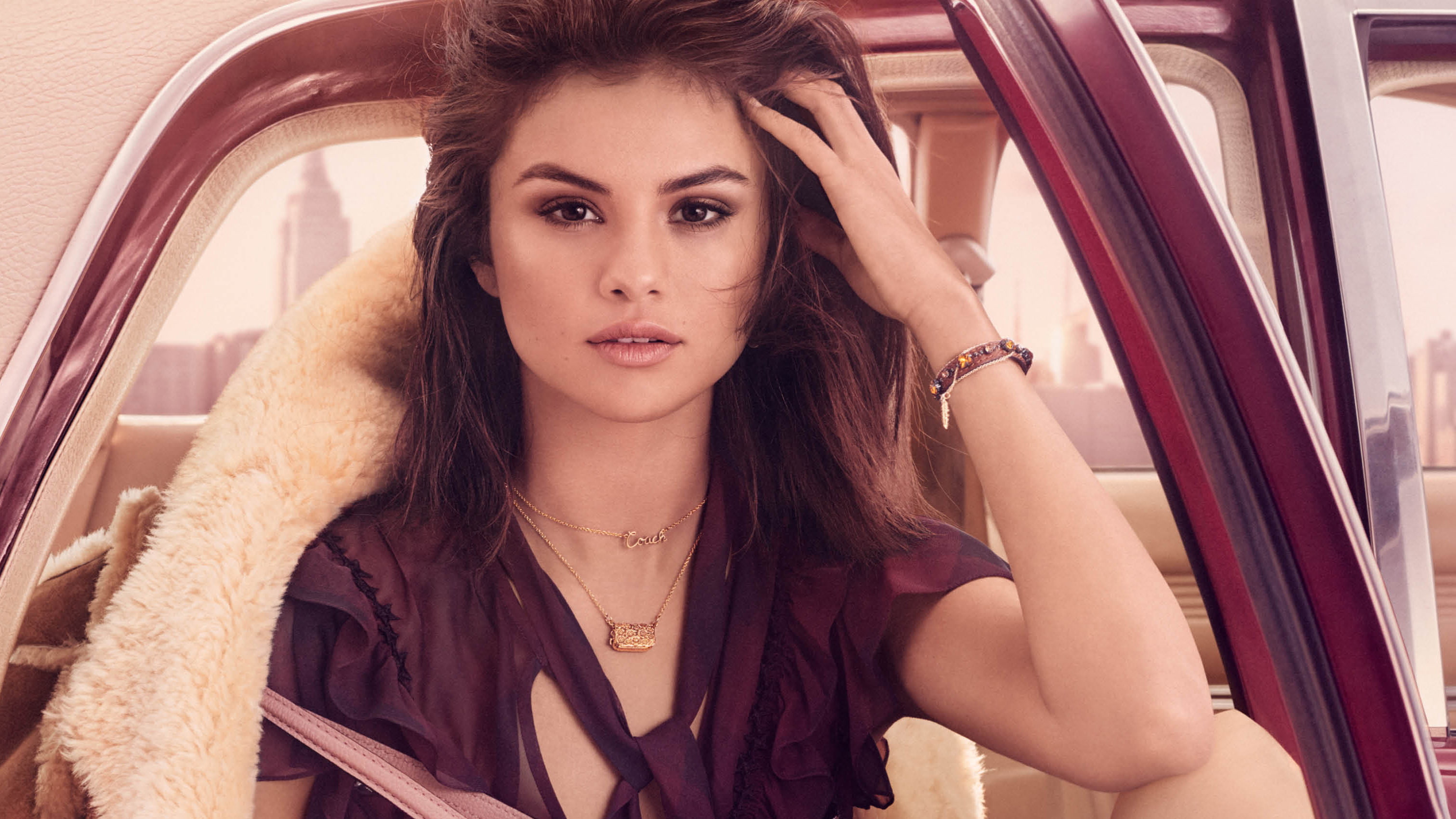 Coach Campaign, Selena Gomez, 2K, 2017, HD Wallpaper