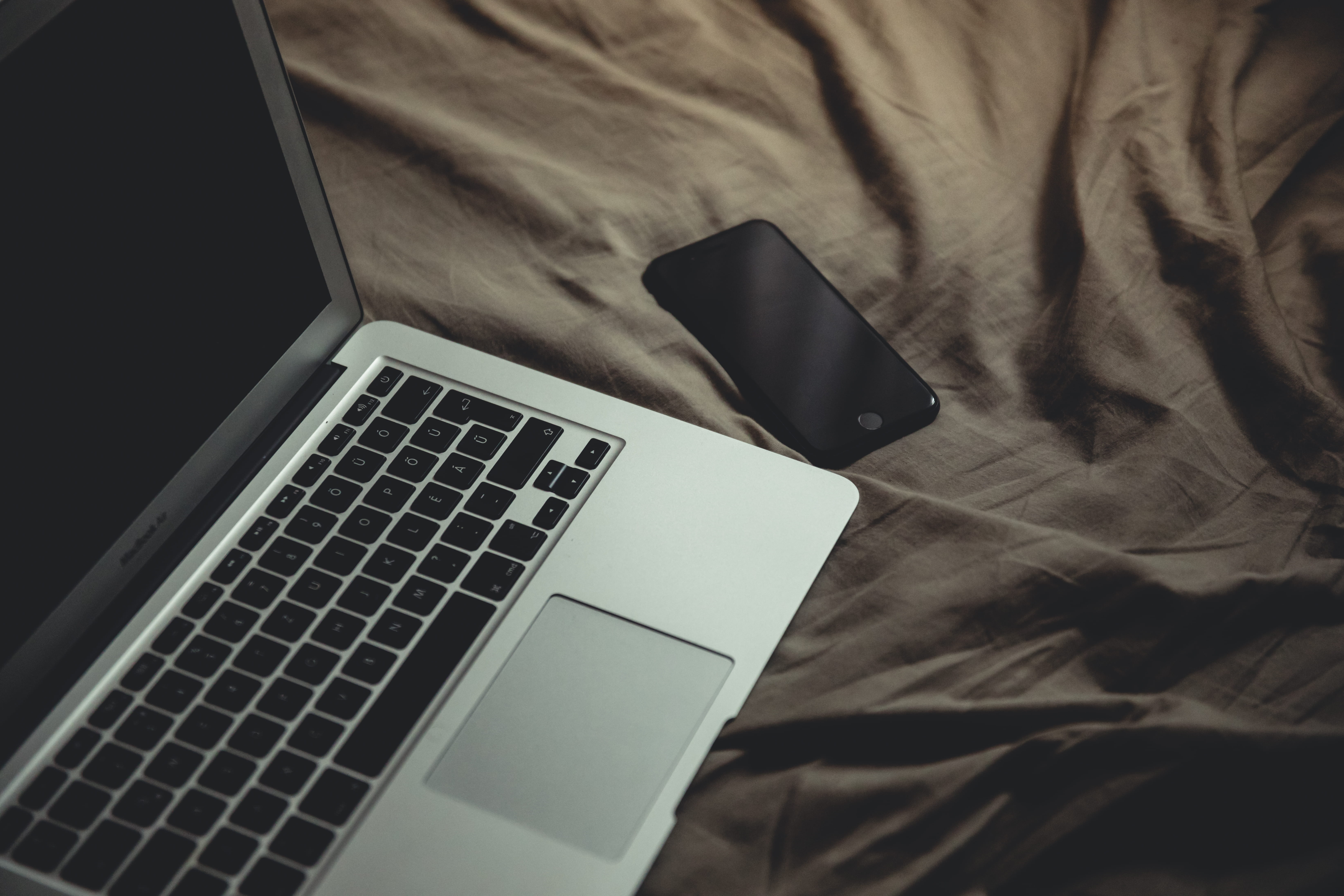 communication, portable information device, mood, beside, bedroom, work from bed, bed, computer network, working, directly above, somber, computer equipment, HD Wallpaper