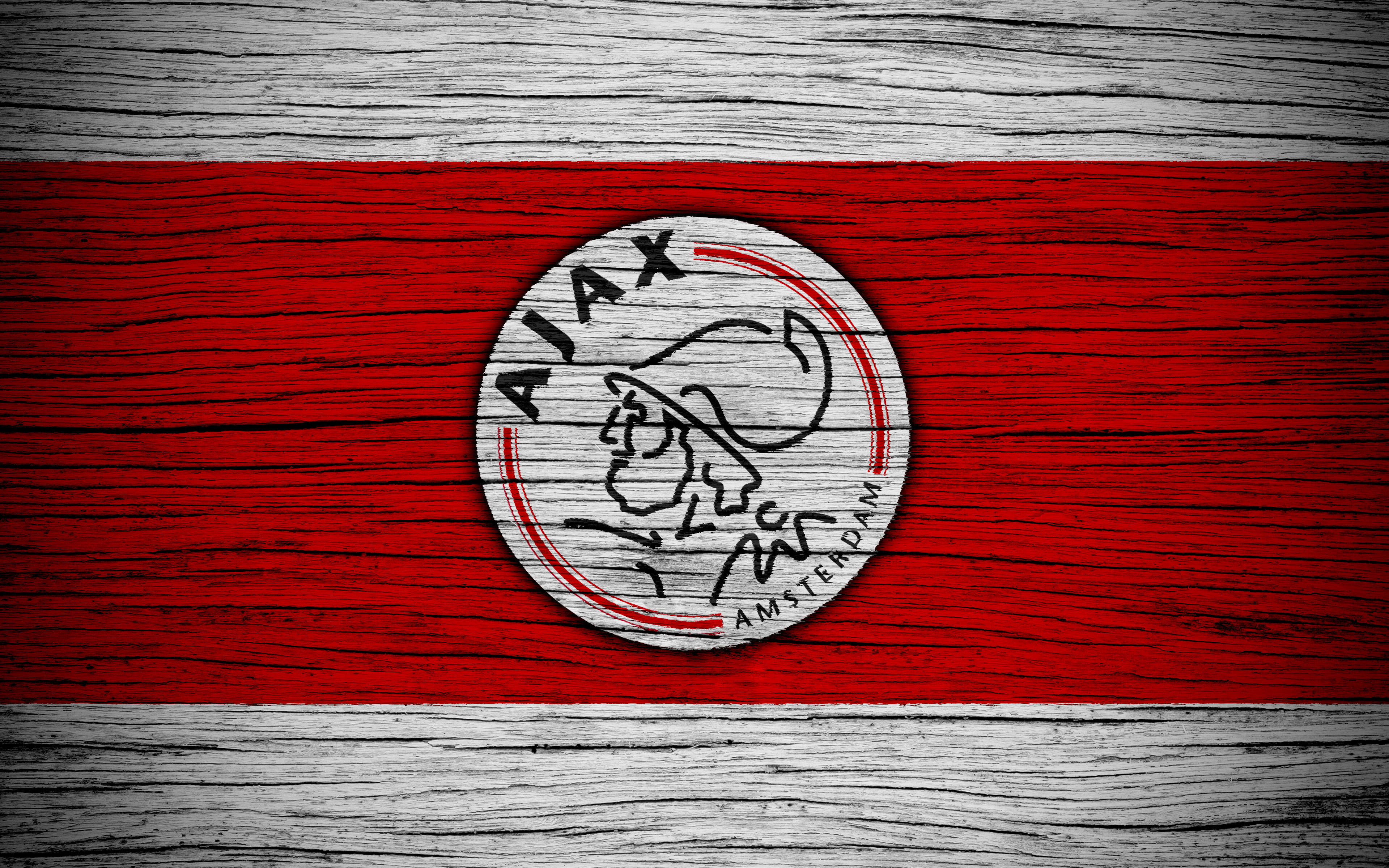 Logo, Emblem, AFC Ajax, 4K, Soccer, HD Wallpaper