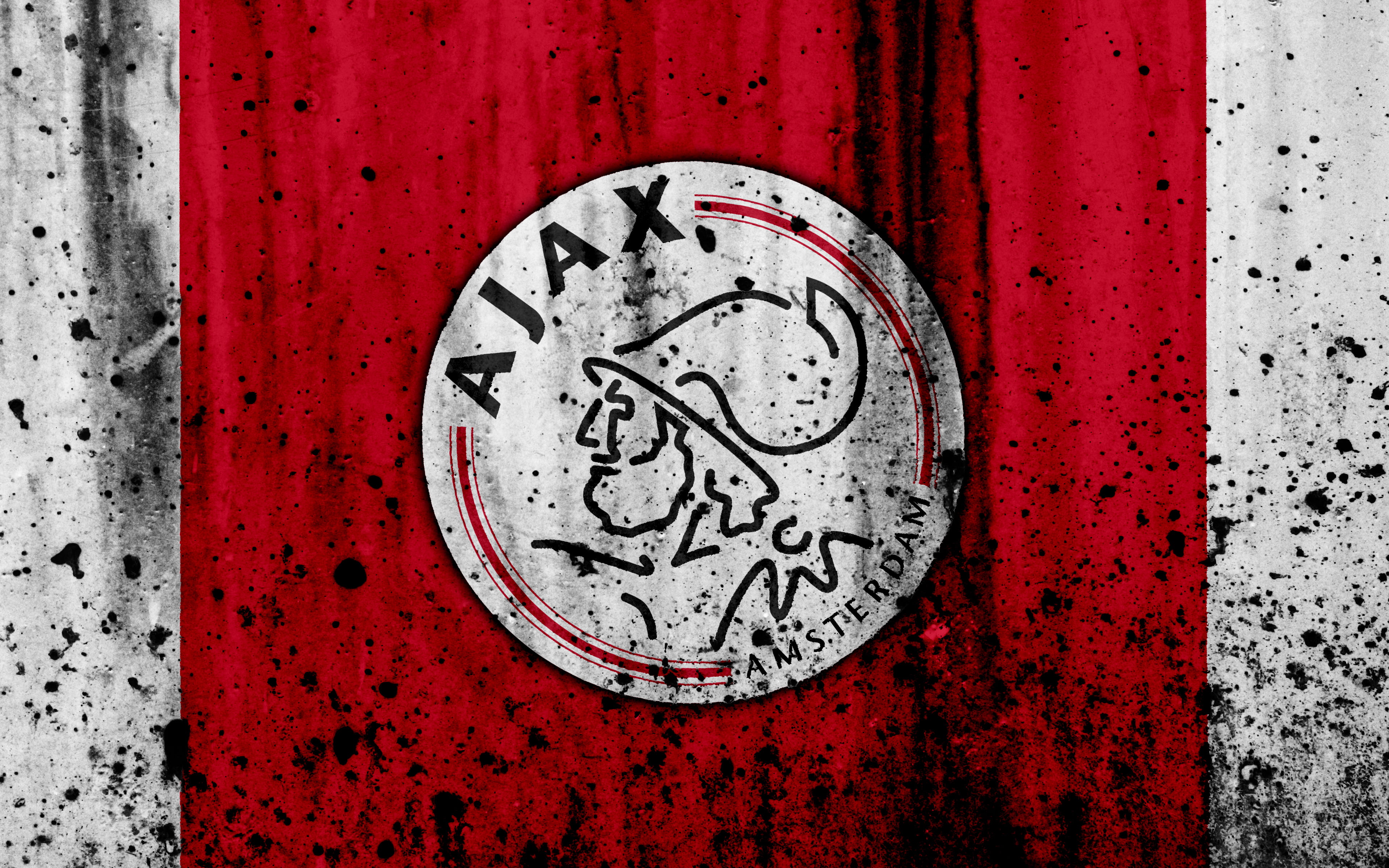 AFC Ajax, Emblem, Logo, 4K, Soccer, HD Wallpaper