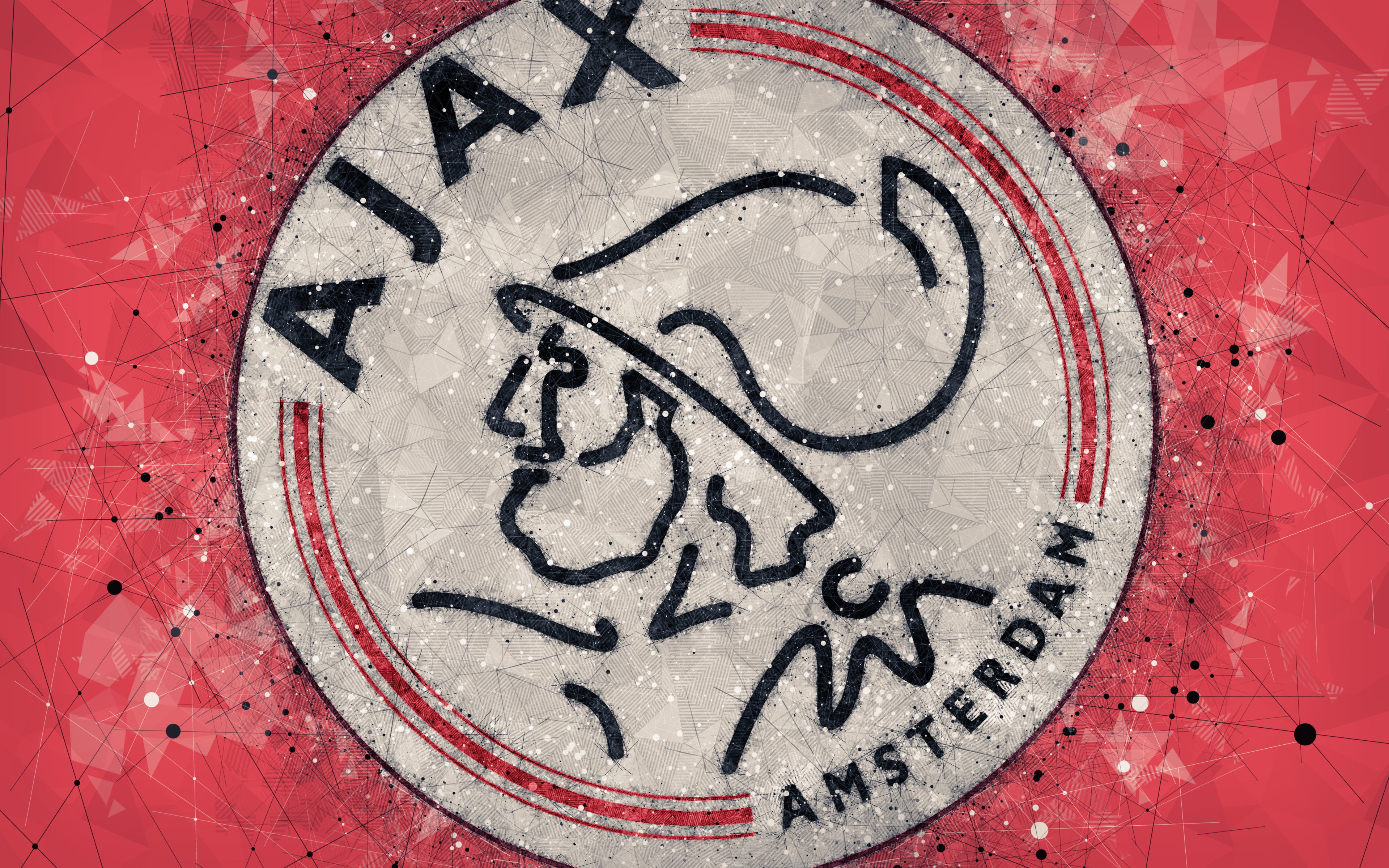 Emblem, AFC Ajax, 4K, Logo, Soccer, HD Wallpaper