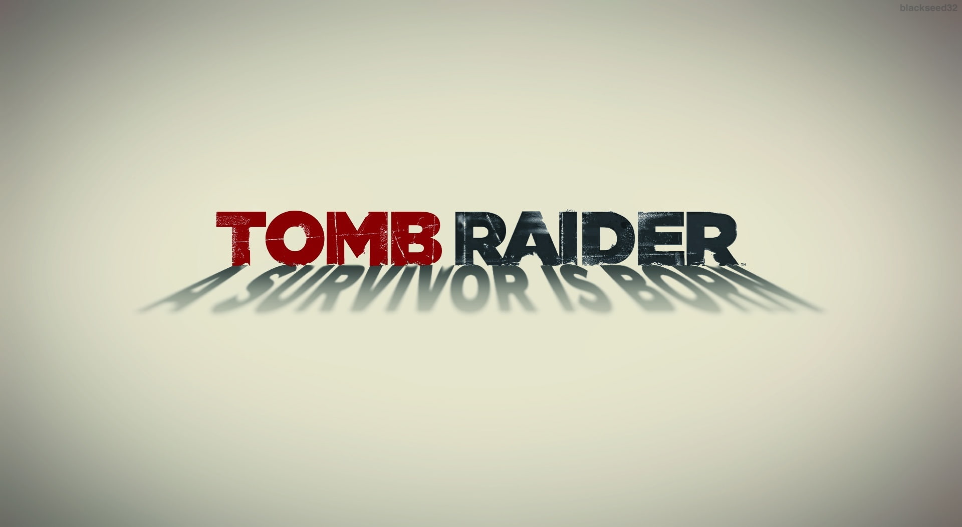 indoors, short phrase, message, still life, white color, close-up, Games, red, cut out, poster, text, Tomb Raider, sign, tomb, wallpape, 1080P, white, HD Wallpaper