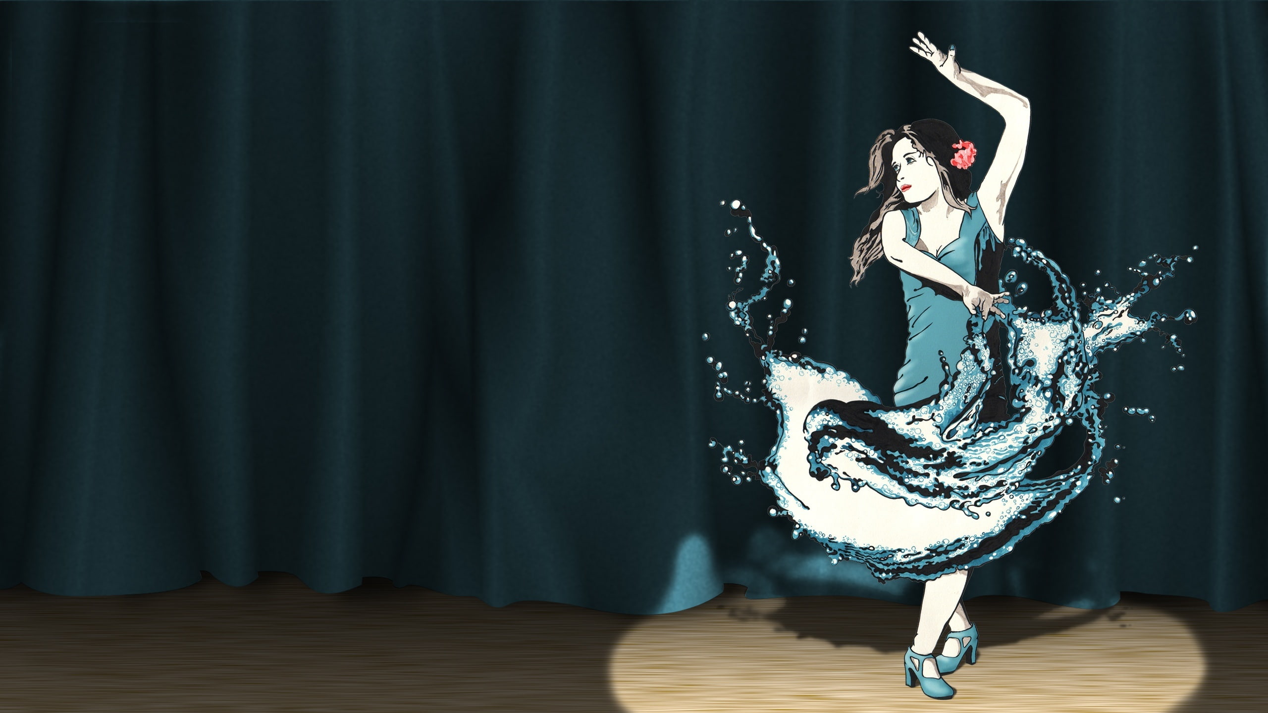 spotlight, scene, dancer, 2K, Smashing Magazine, HD Wallpaper