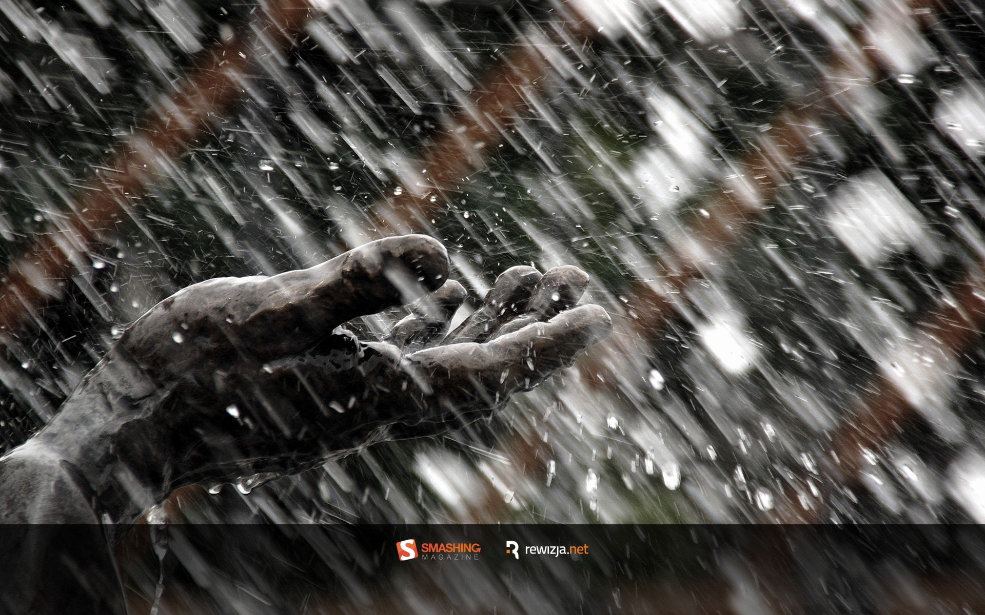 rain, 1080P, hands, statues, magazine, smashing, HD Wallpaper