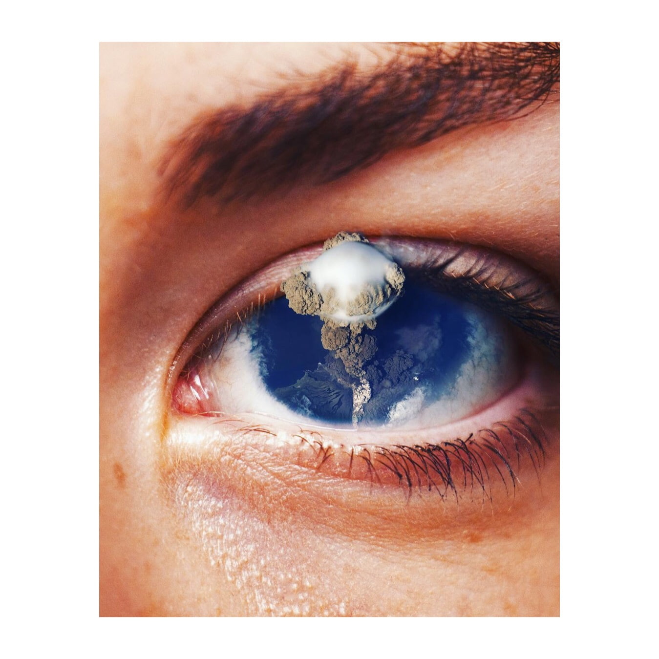 Eye of Truth, portrait, macro, smoke, eyes, 720P, Phone HD Wallpaper