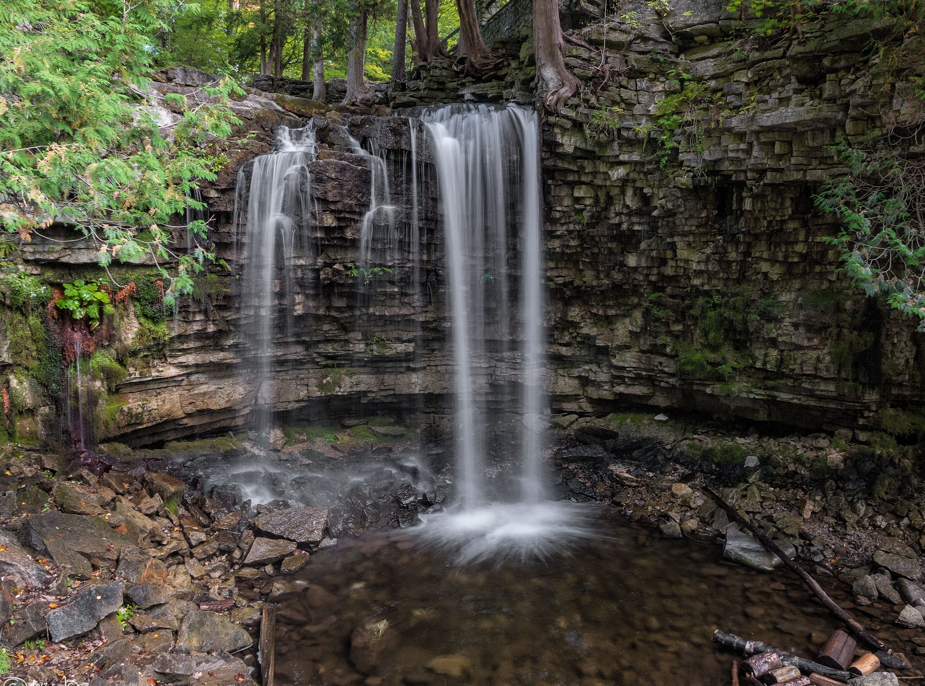 Falls, rainforest, solid, blurred motion, day, waterfall, long exposure, Canada, campbellville, lumix, Oregon, motion, forest, land, milton, falling water, HD Wallpaper