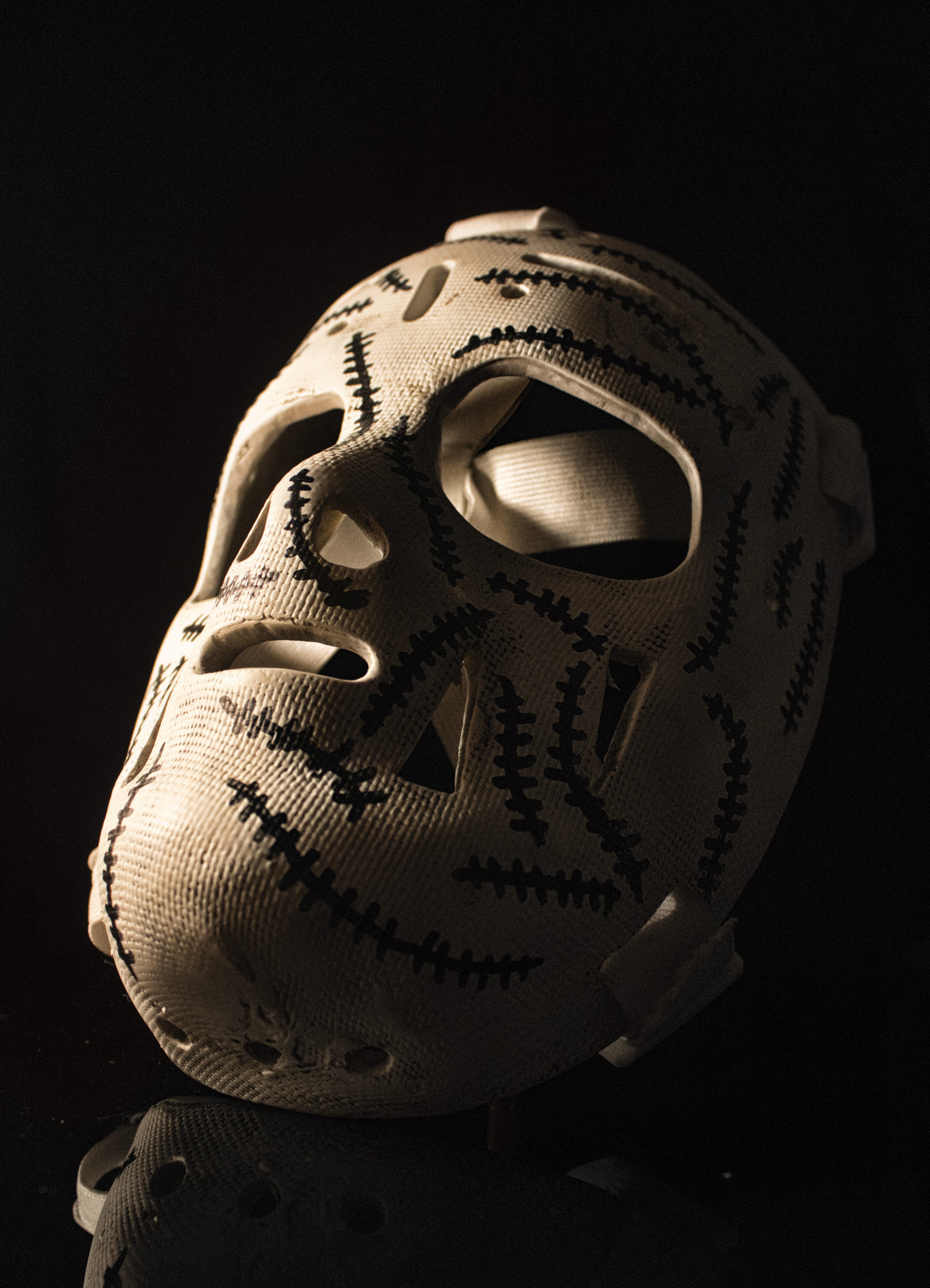 clothing, security, protection, pattern, goalie mask, no people, cut out, mask, close-up, studio shot, equipment, still life, personal accessory, black background, Phone HD Wallpaper