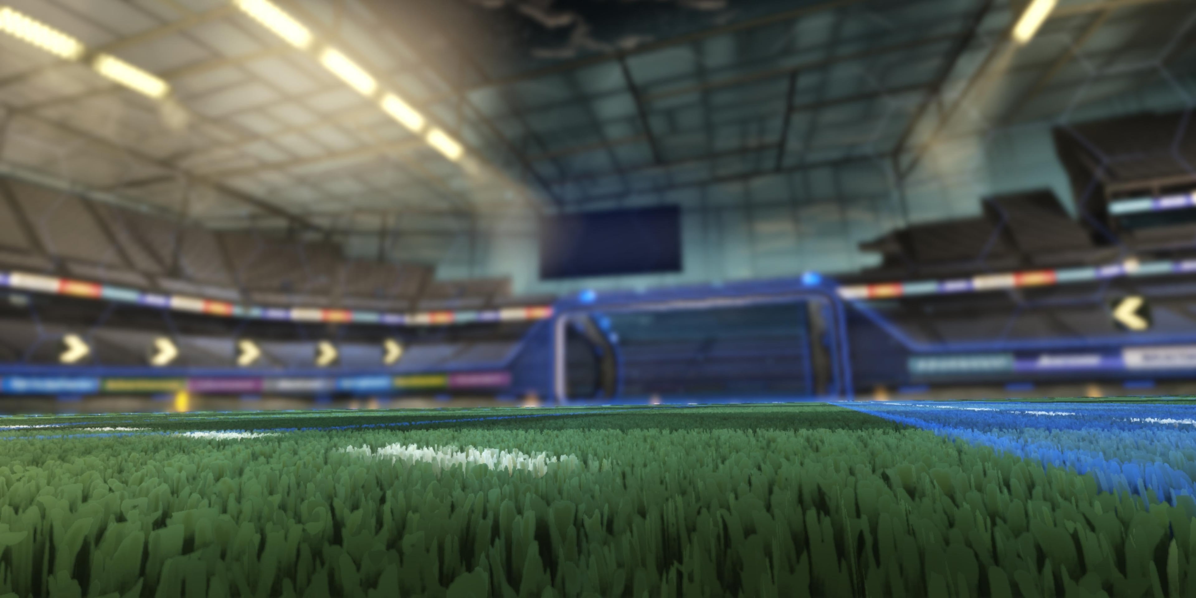 rocket league 4k for hd desktop, no people, green color, stadium, indoors, close-up, ceiling, soccer, focus on foreground, plant, 4K, selective focus, HD Wallpaper