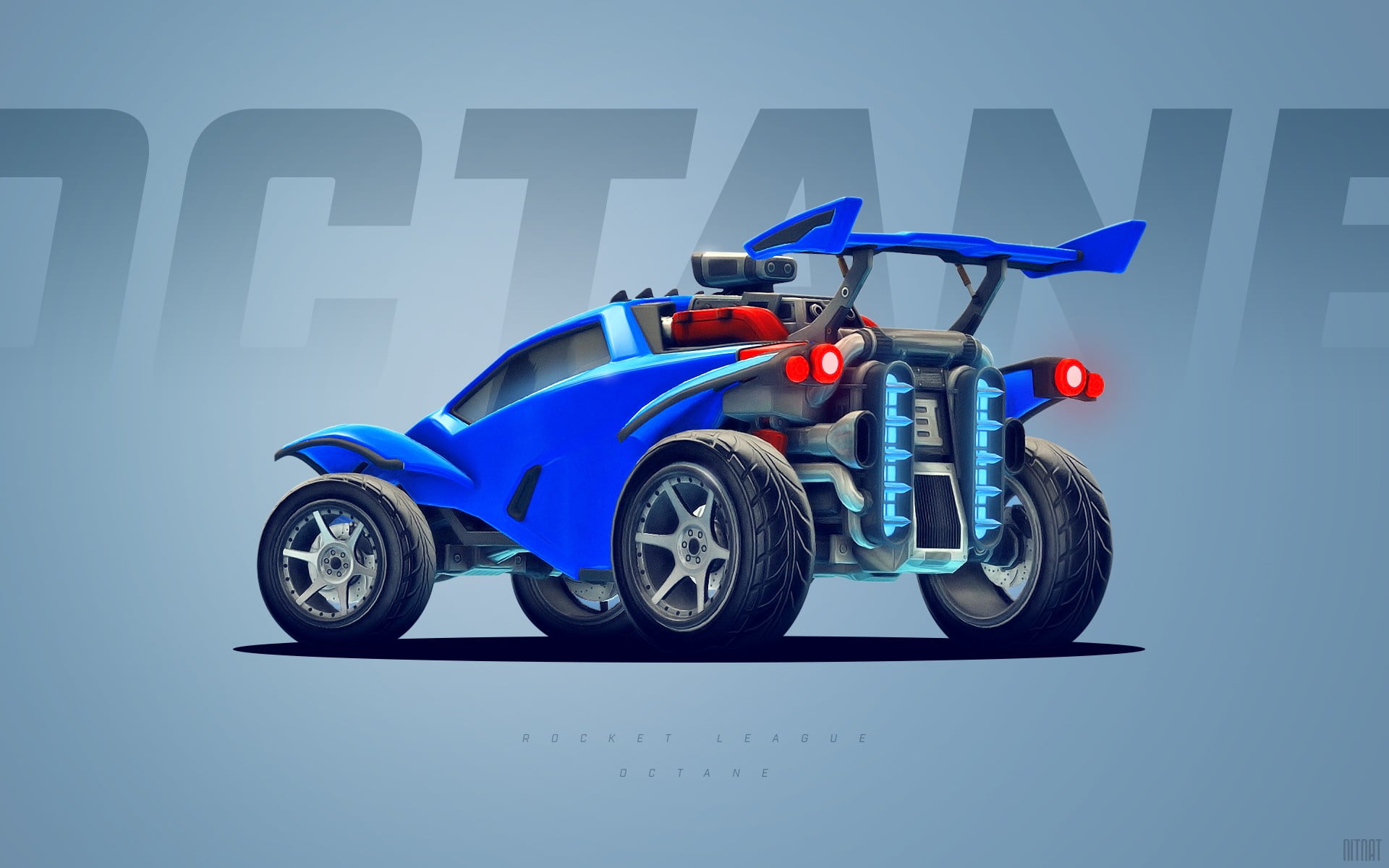 blue, stationary, mode of transportation, speed, day, Rocket League, land vehicle, wheel, air vehicle, indoors, 1080P, transportation, side view, still life, HD Wallpaper