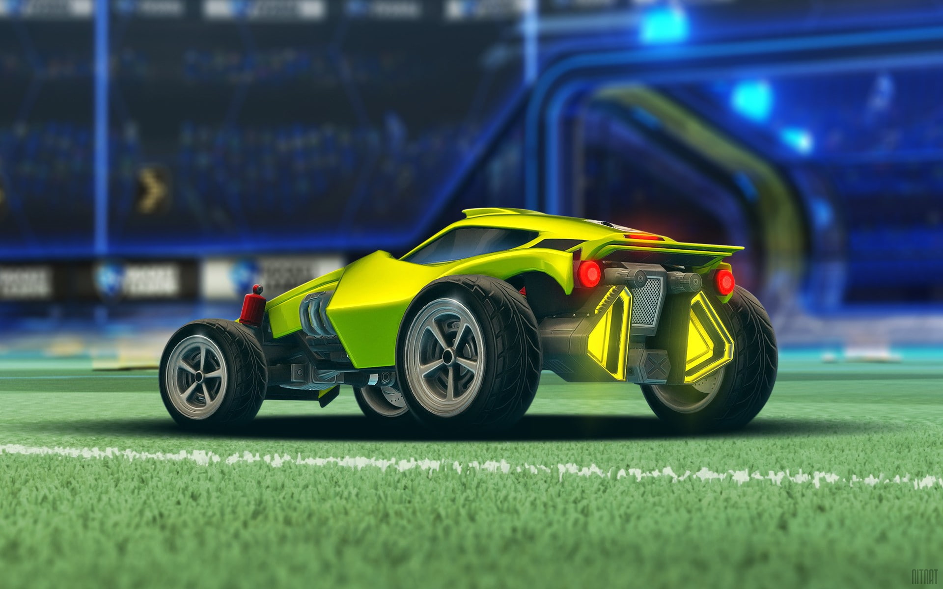 car, sports track, competition, sport, toy, motor racing track, night, green color, close-up, grass, focus on foreground, 1080P, selective focus, toy car, HD Wallpaper