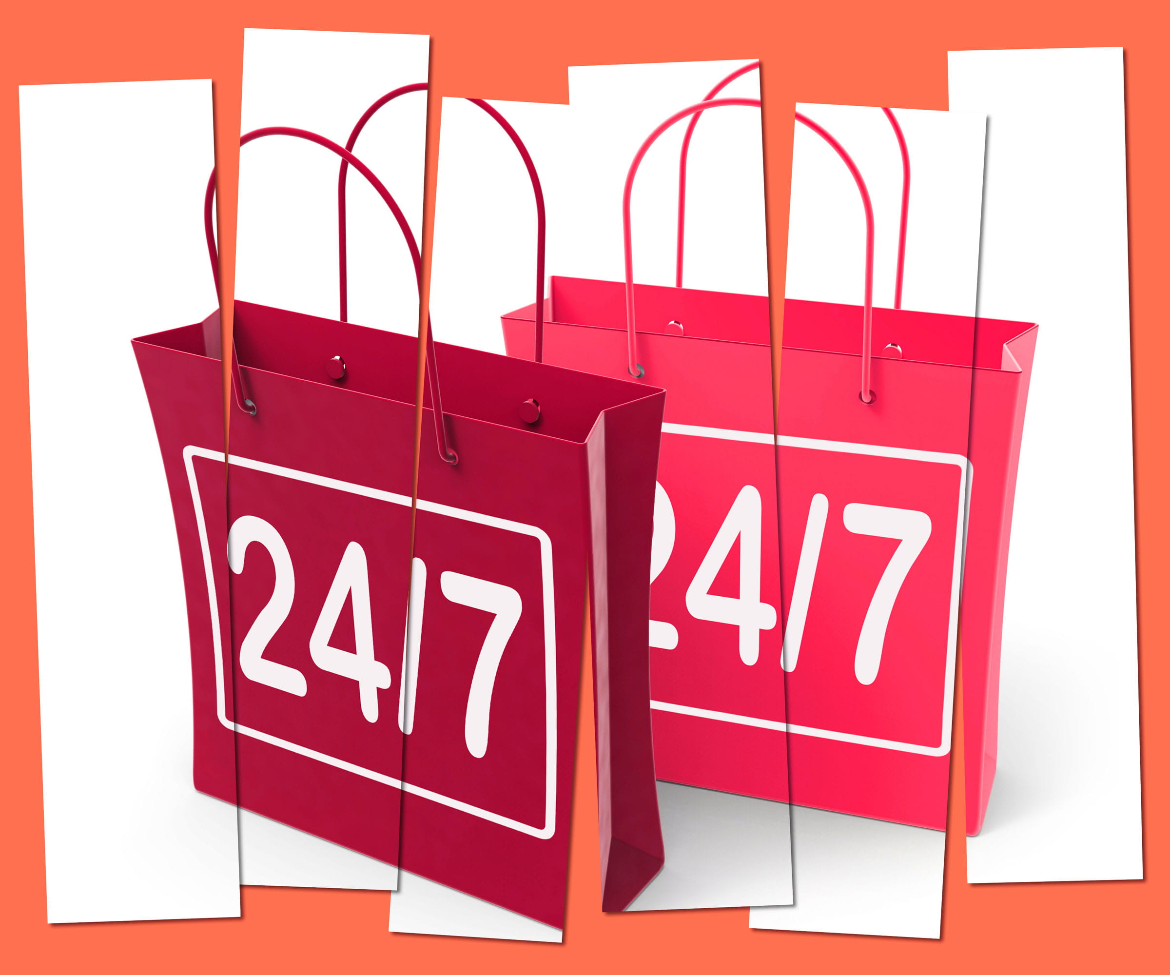 bags, hours, opening hours, retail, finance, technology, 1080P, 24x7, Twenty four seven, open, white background, shopping, showing, internet, day, keyboard, HD Wallpaper