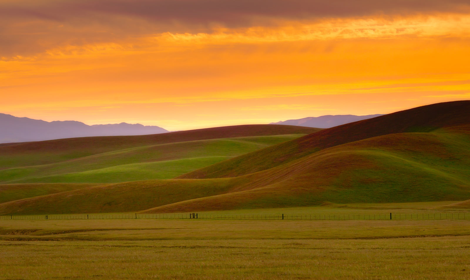 mountain, farm land, Creek, scenics, hills, meadow, rural Scene, hill, photography, Sweet, landscape, green, California, sunset, daytime, sky, tree, formation, HD Wallpaper
