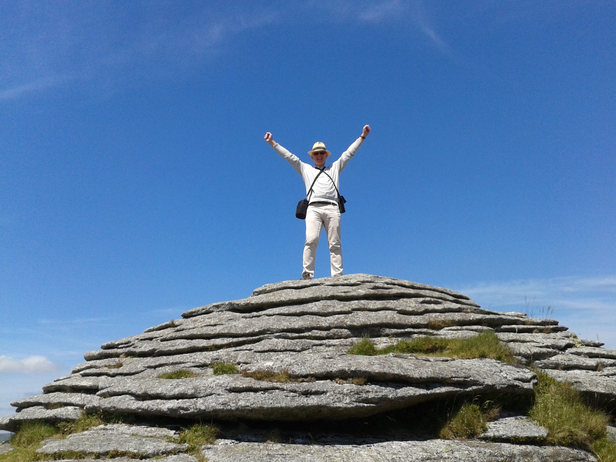 arms outstretched, standing, leisure activity, man, goal achieved, tor, dartmoor, full length, elation, arms raised, lifestyles, solid, blue, sky, motivation, HD Wallpaper